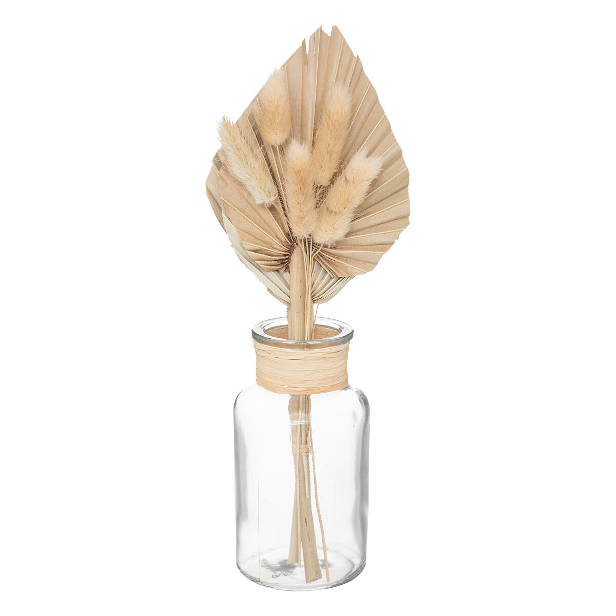 Dried flower composition "Sea view" Glass, H.28 cm