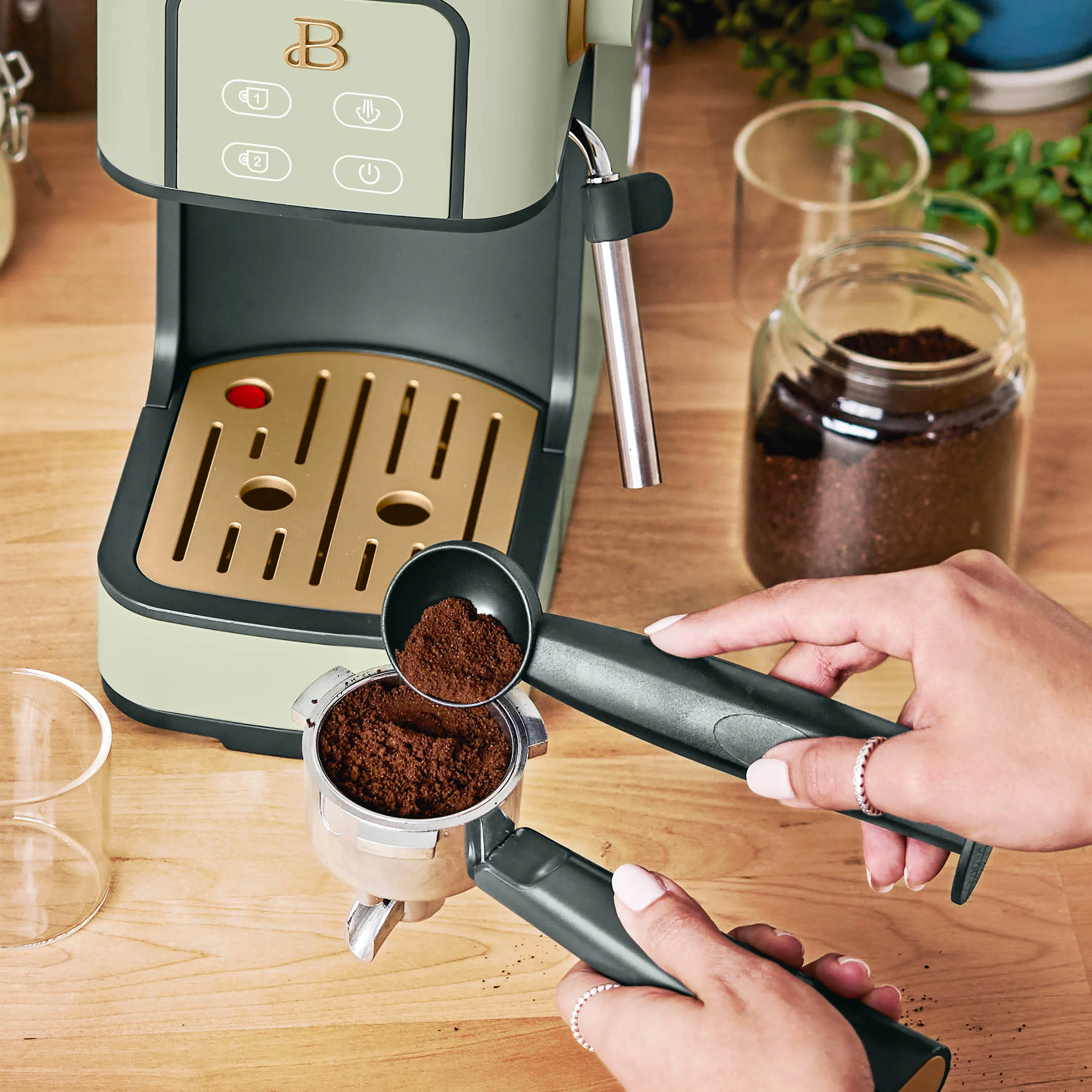 Beautiful Slim Espresso Machine with 20-Bar Pressure, Black Sesame by Drew Barrymore - Image 104