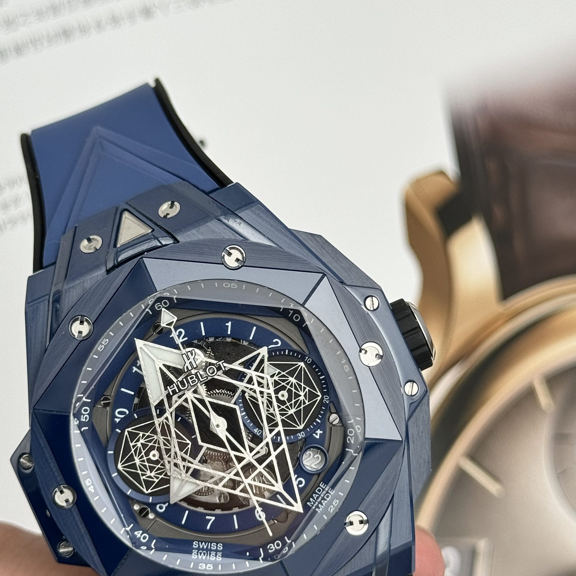 Hublot Replica Watch Big Bang Sang Bleu II Blue Ceramic BBF Factory 45mm - Top club