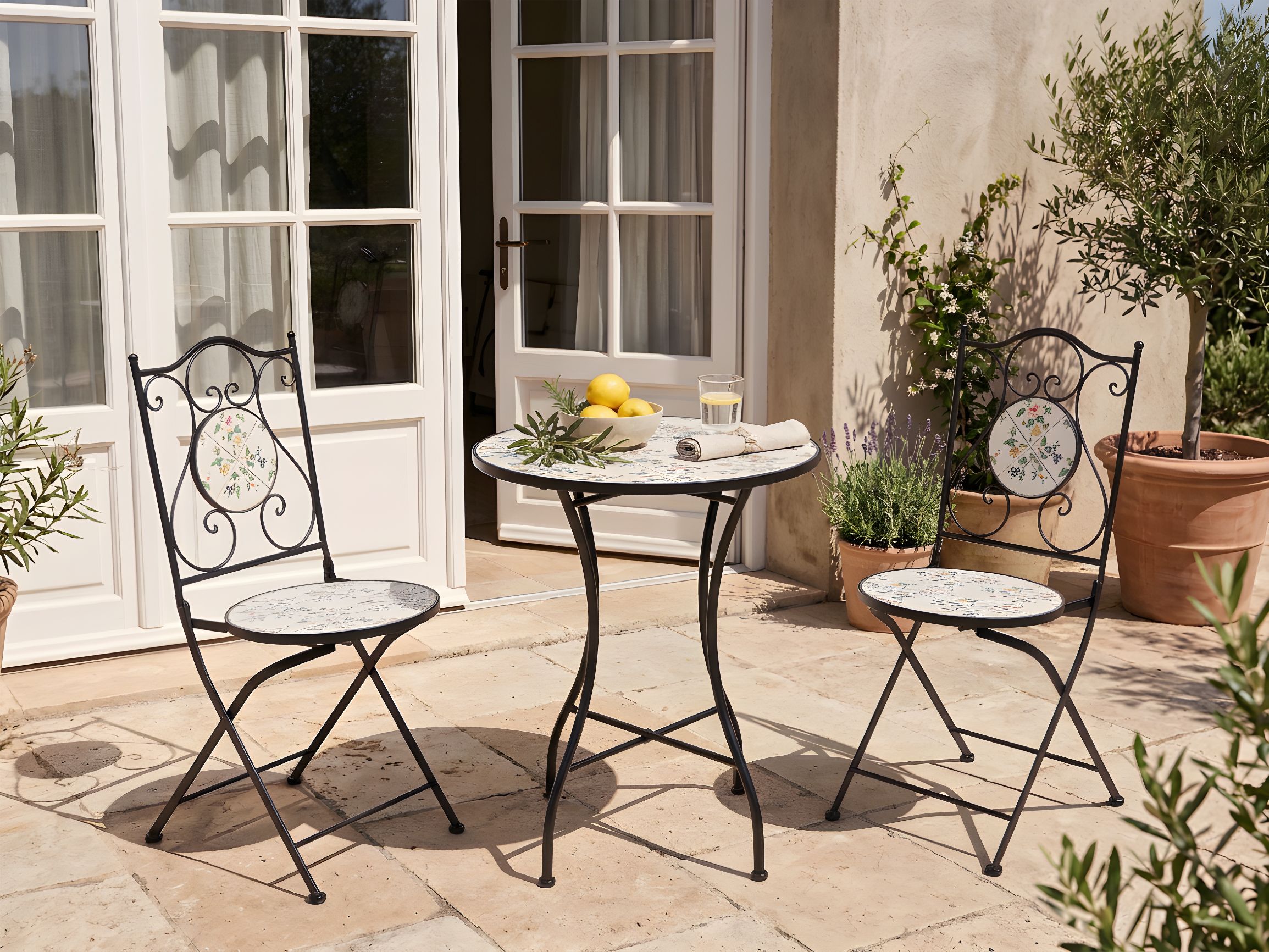 Bistro Table COLLIO 60 cm 60 cm Metal Black