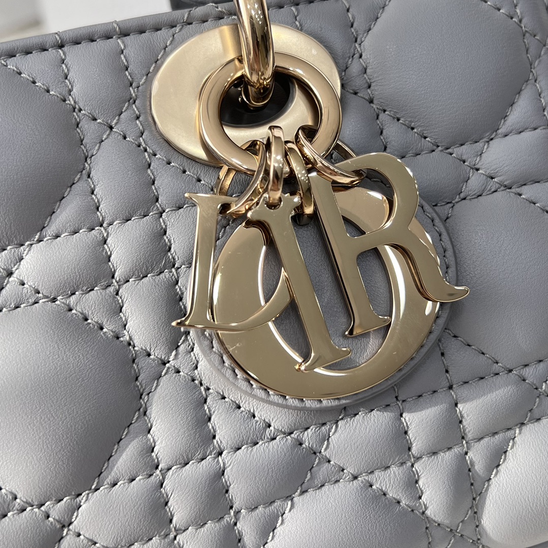 Dior Medium Lady D-Joy Bag Grey For Women 8,7in/22cm1:1High-quality replica