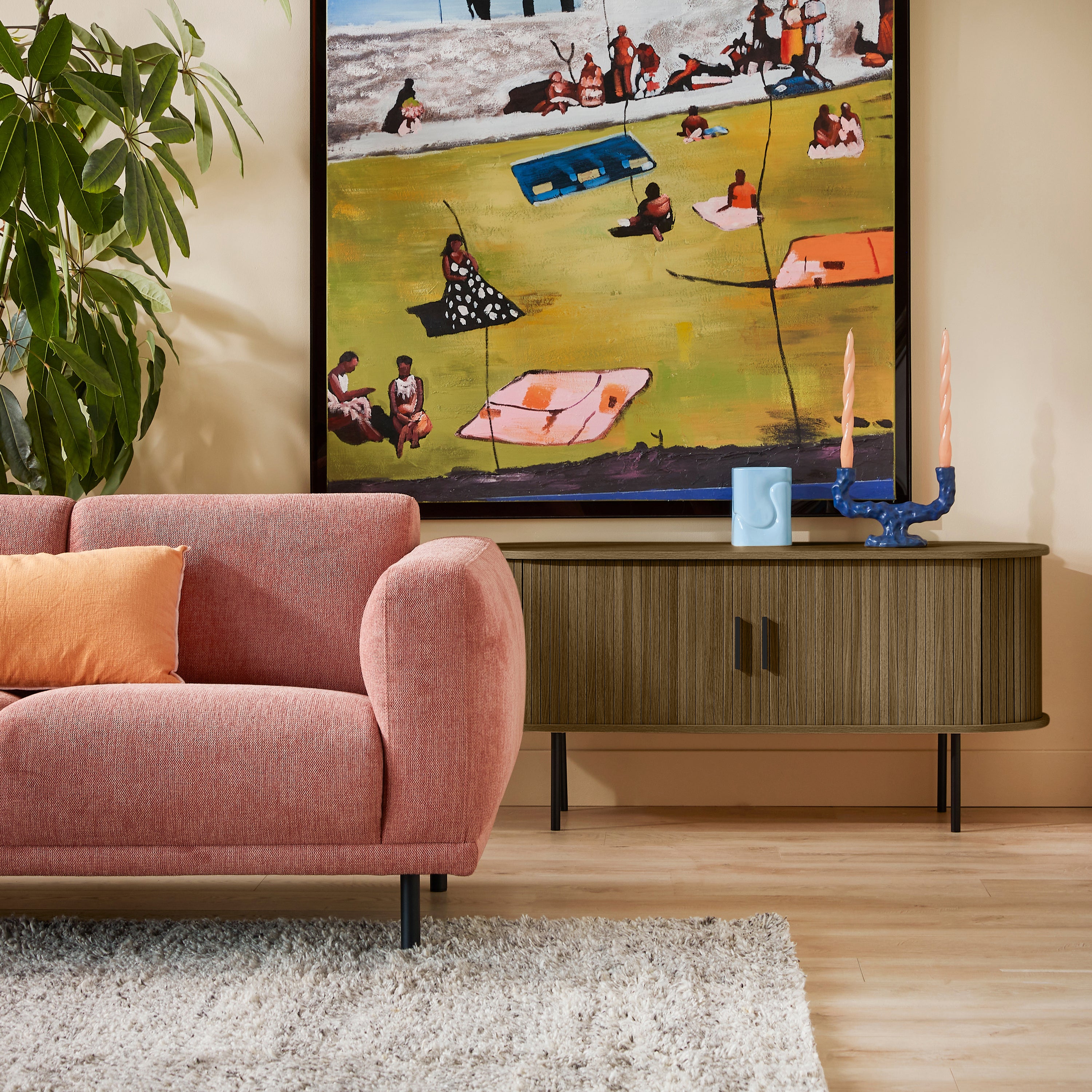 Blokker basic Panel Tv-meubel - B 120 cm - Walnoot
