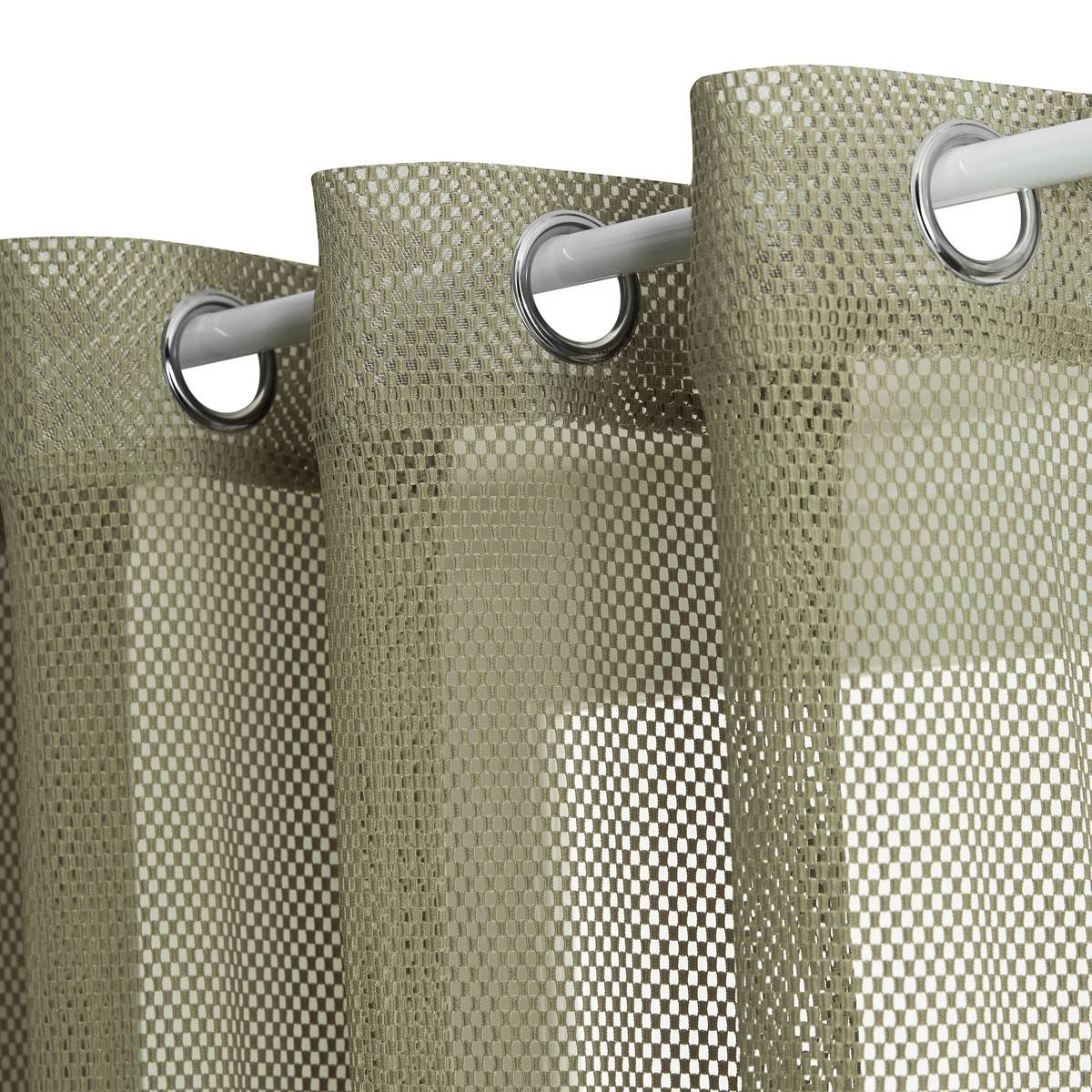 Sheer Curtain "Zina" Dark green, 240x140 cm