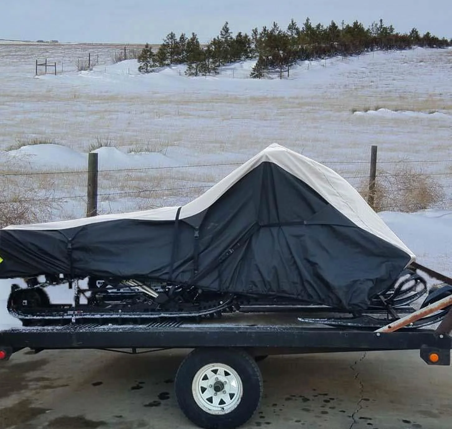 600D Snowmobile Travel and Storage Cover Compatible for 2011-2018 Model Year Ski Doo Bombardier RENEGADE SPORT 600 ACE Sleds. Slush and Mud Protection