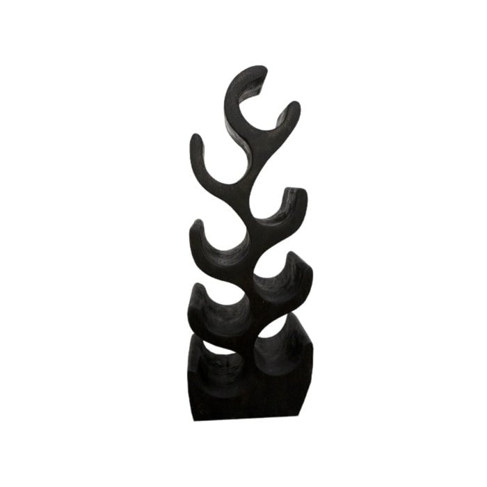 Vtw Living - Suarhouten Wijnrek Zwart - Organisch - Hout - 8 Flessen