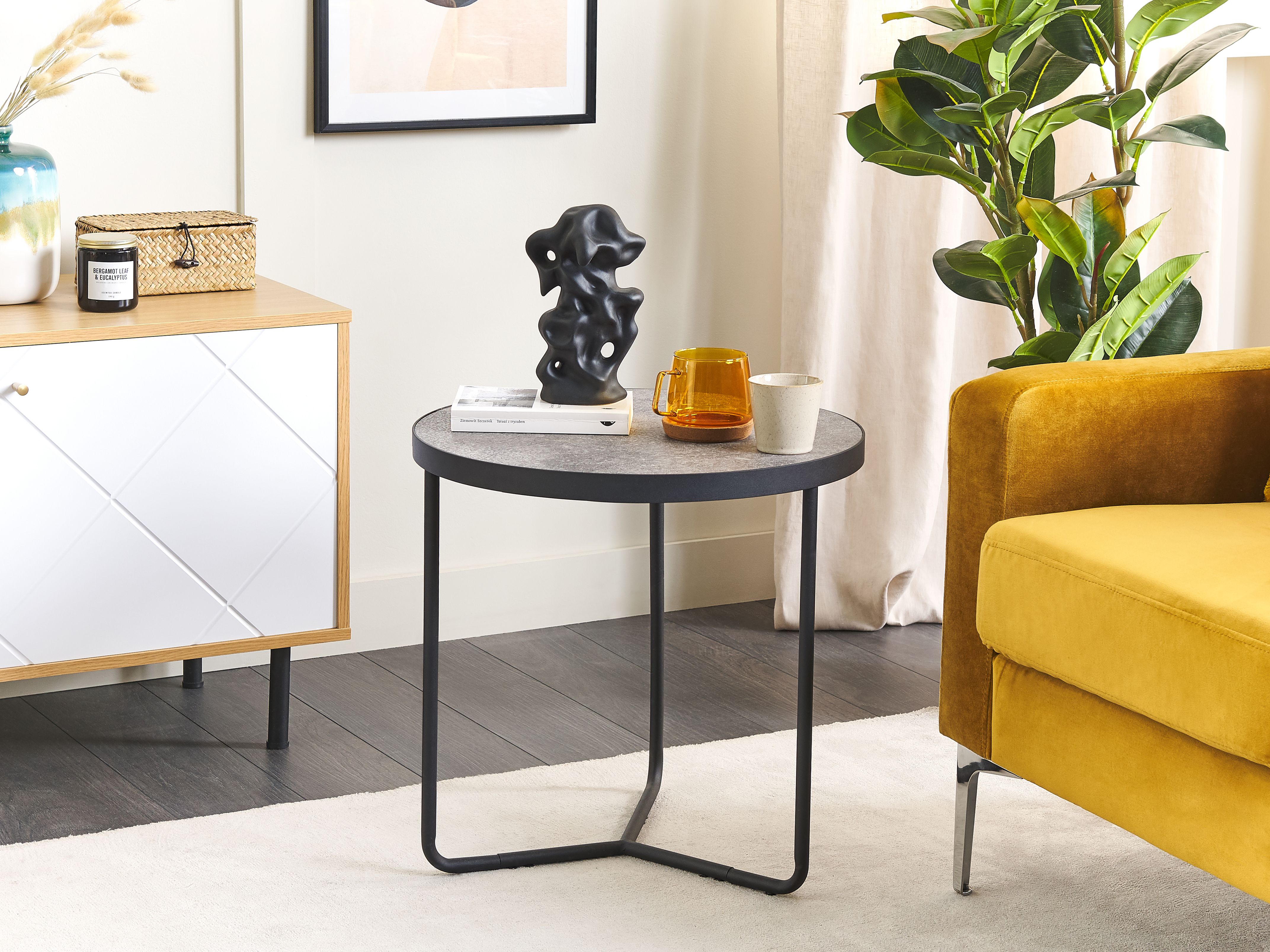 Side Table MELODY Grey Concrete Effect