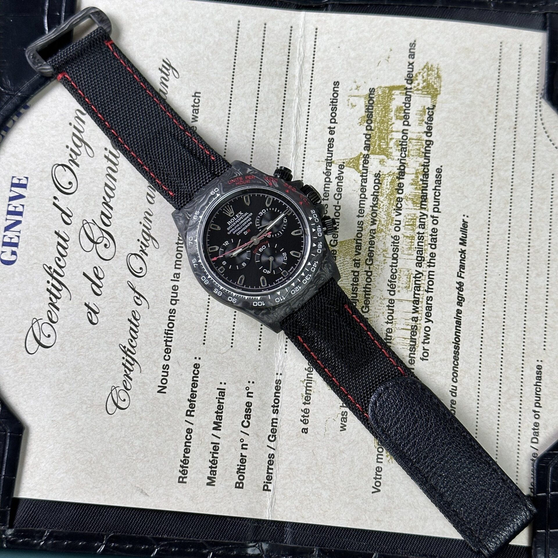 Rolex Daytona Diw Carbon Super Light Replica Watch 40mm - Elite Watch Atelier