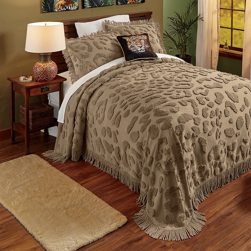 Leopard Chenille Bedspread - MIDNIGHT VELVET CATALOG