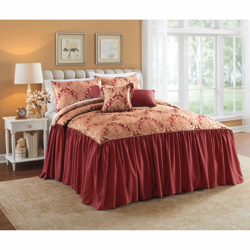 6-Piece Majestic Damask Jacquard Bedspread Set - MIDNIGHT VELVET CATALOG