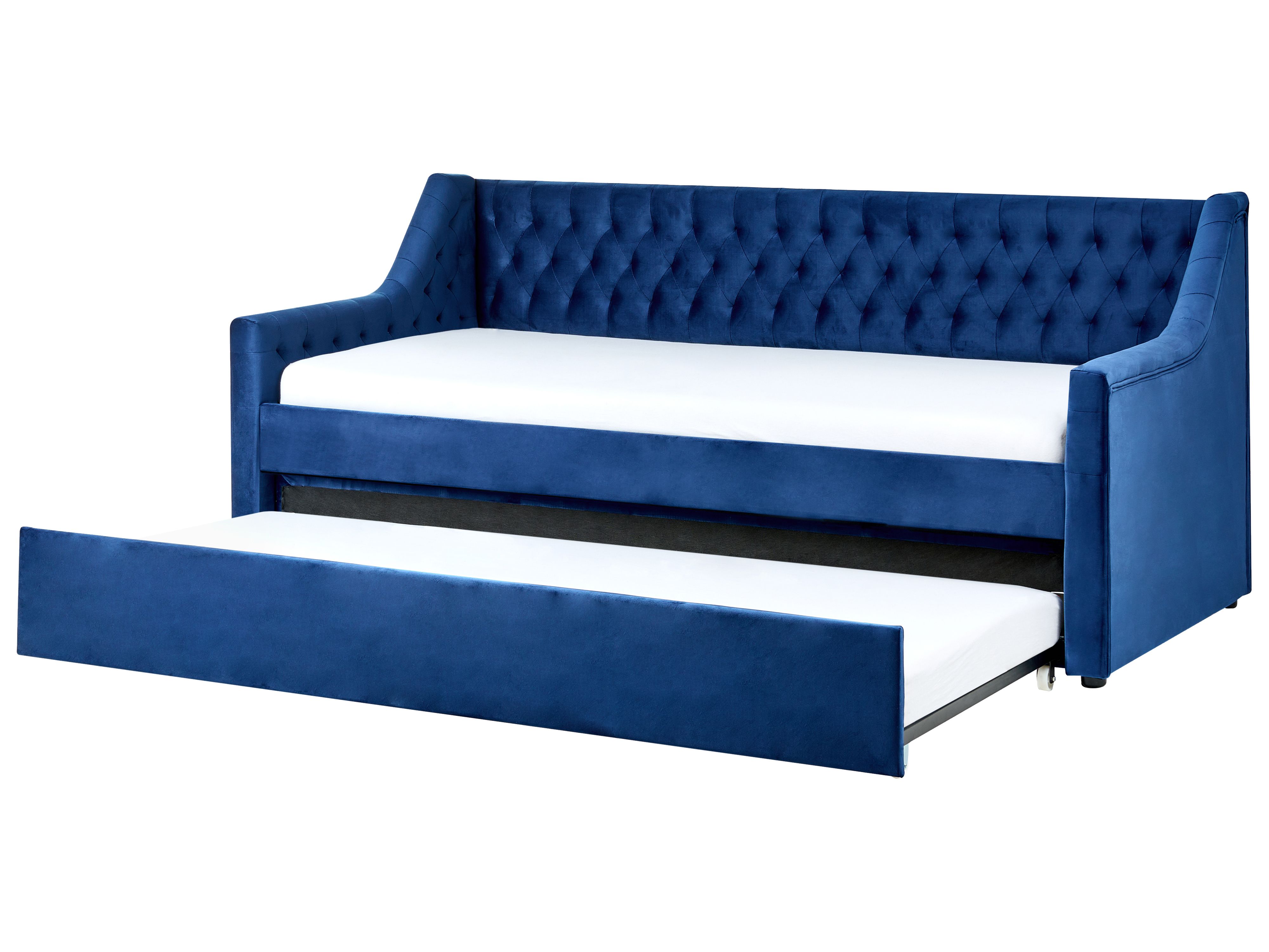 Trundle Bed Velvet MONTARGIS 90 x 200 cm (EU Single) Navy Blue