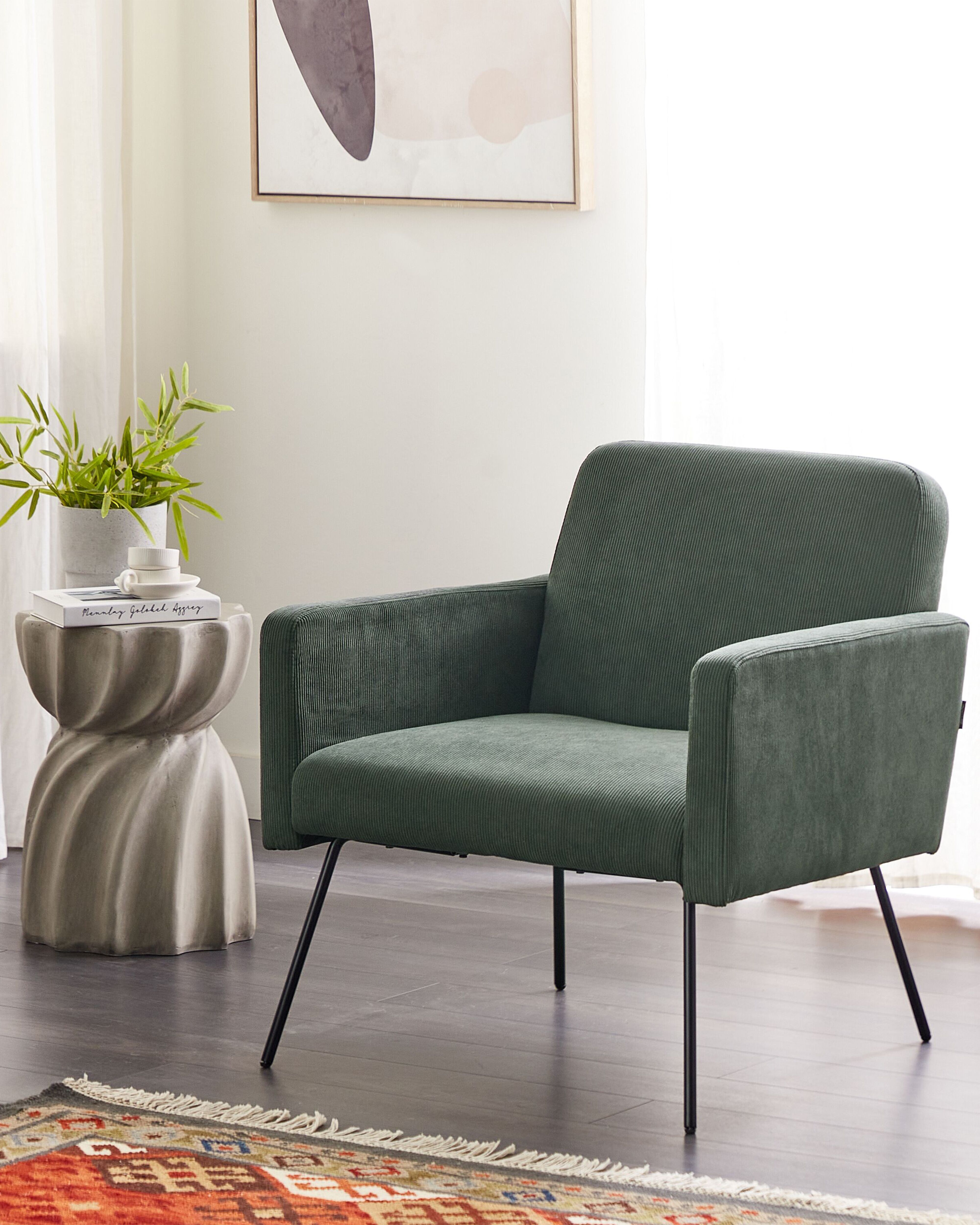 Armchair NARKEN Corduroy Dark Green