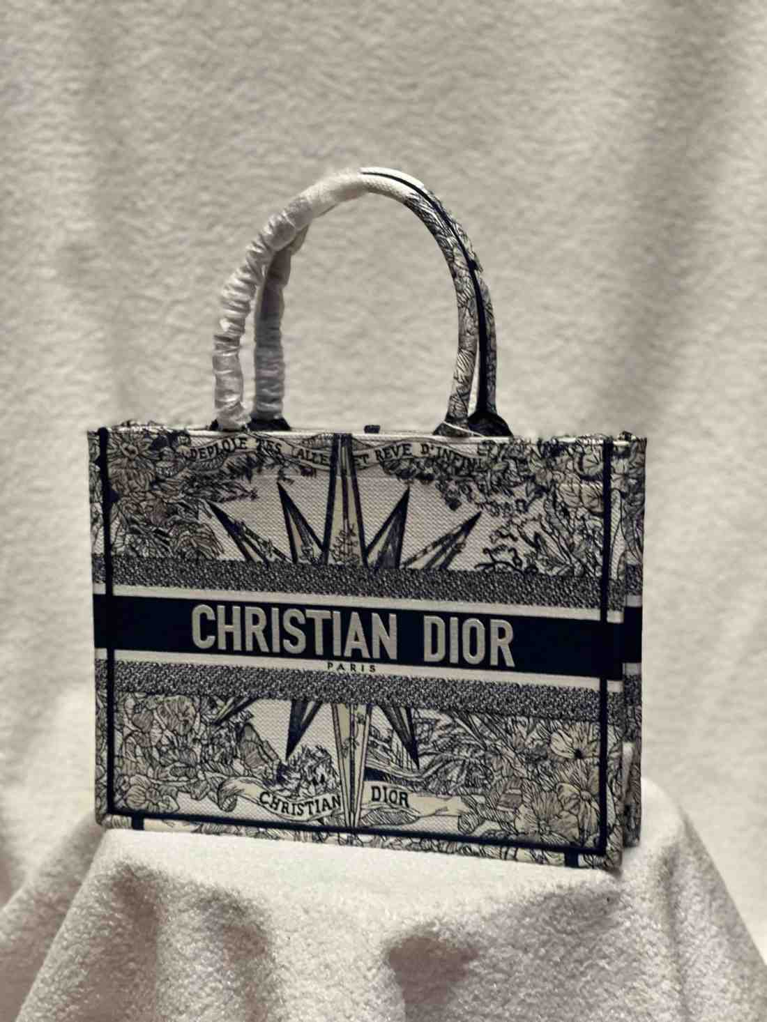 Dior Book Tote Toile De Jouy Reverse Embroidered Bags