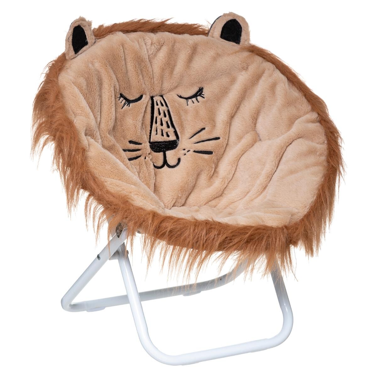 Folding kids armchair "Lion" Brown