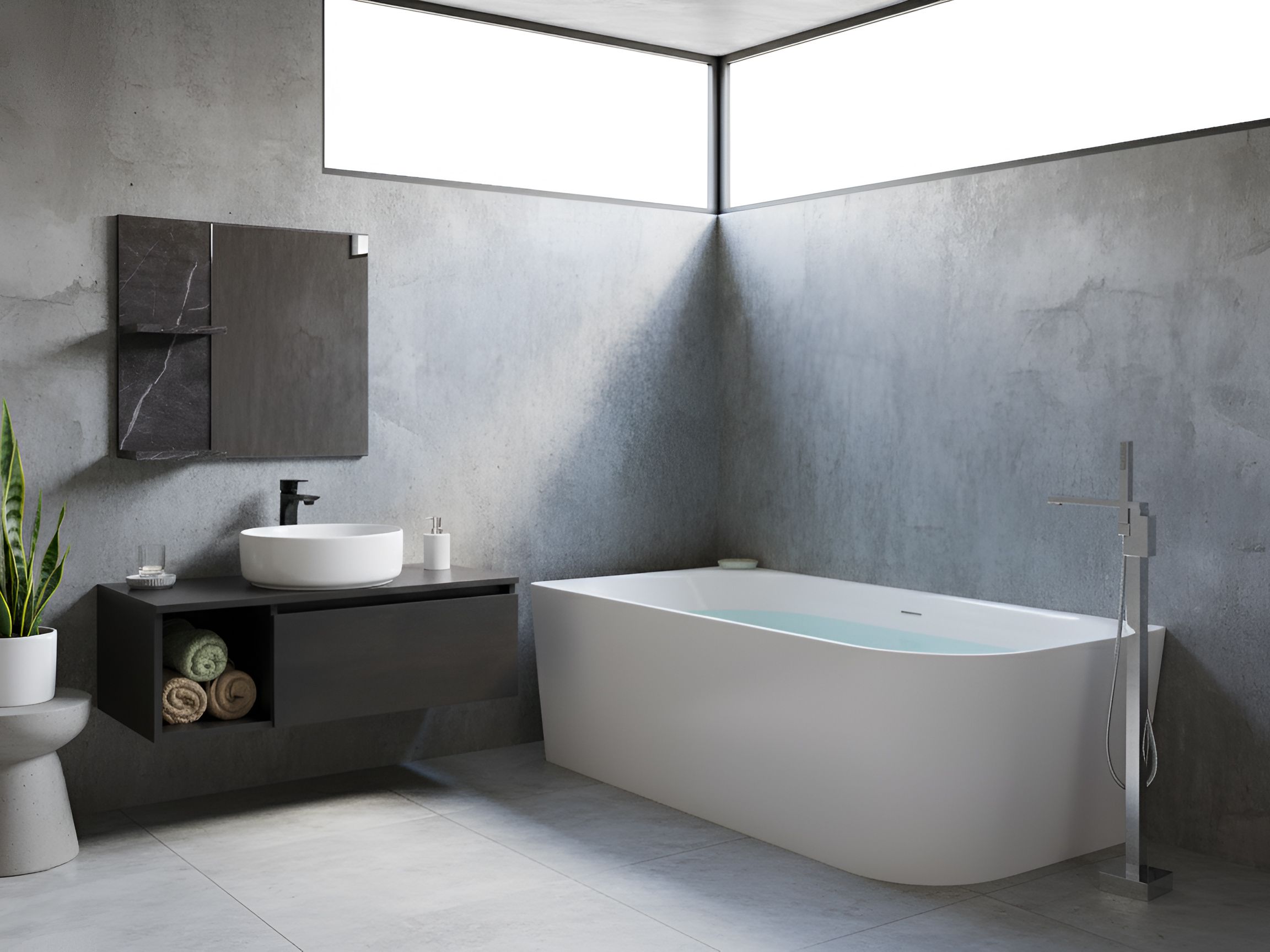 Corner Bath RENACA Right Hand 1700 x 790 mm White