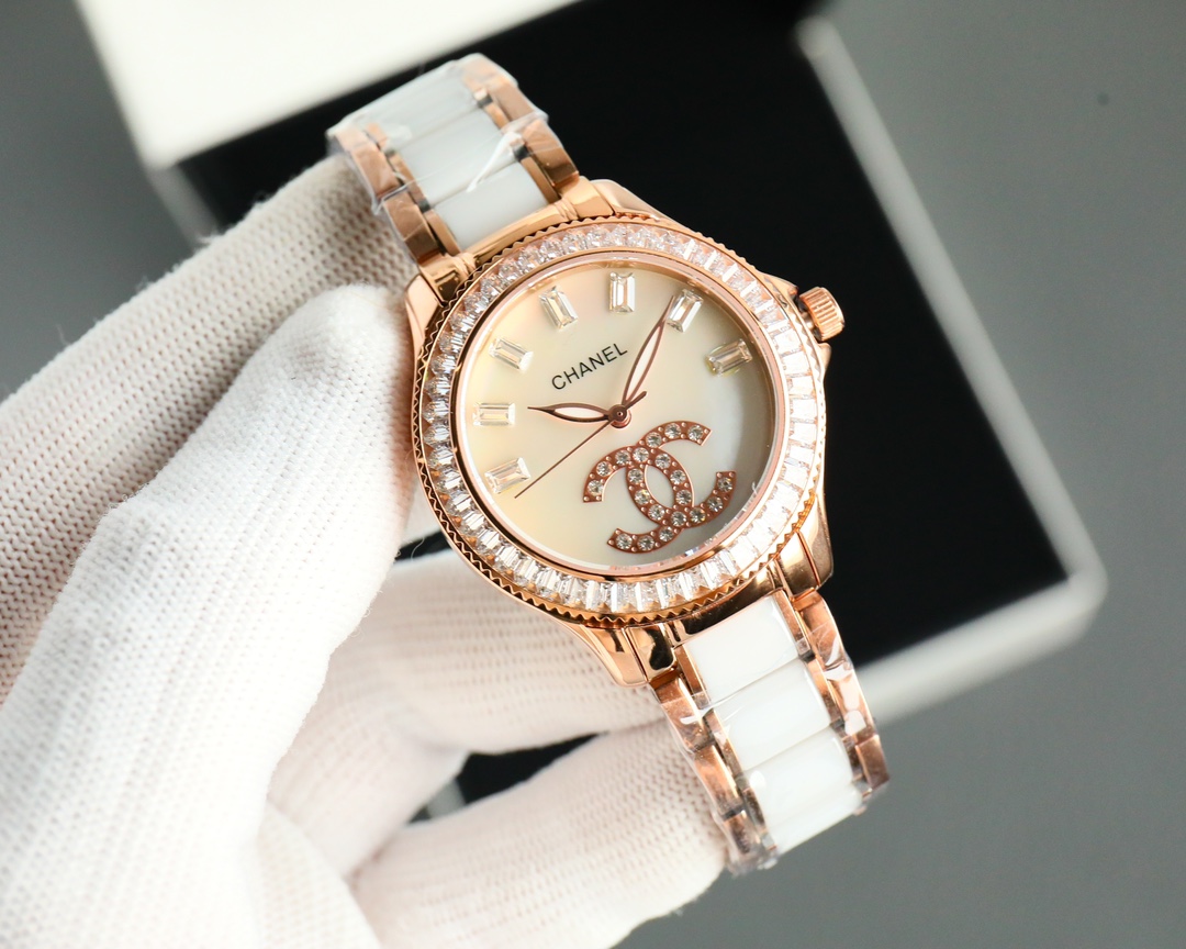 CHANEL🌸🌸🌸🌸 Crafted Jewellery Precision Ceramic Bracelet Diameter 35mm - Gold(1:1 replica) - Top club