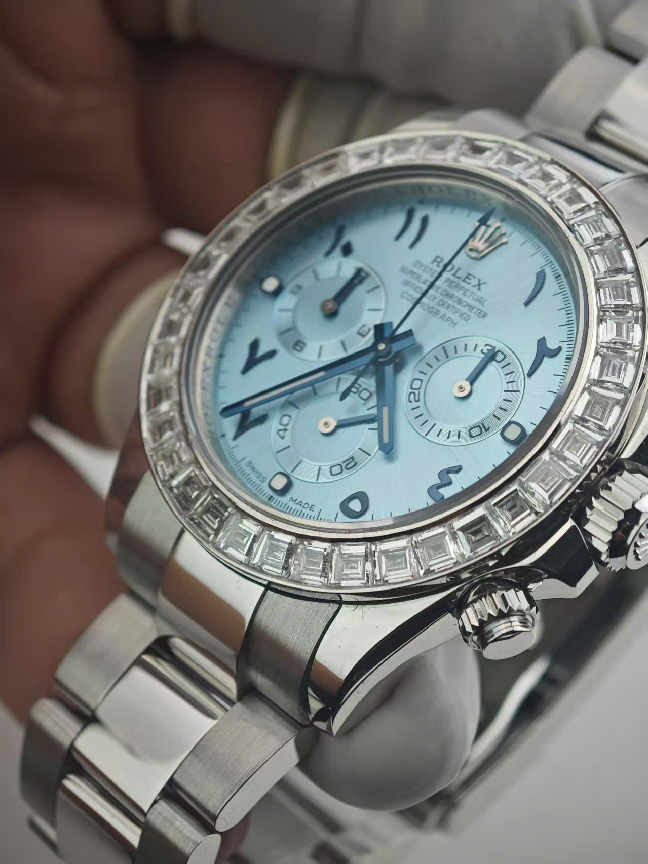 Rolex Cosmograph Daytona 116576TBR Replica Watch Platinum PT950 + Diamonds Custom 40mm - Top club