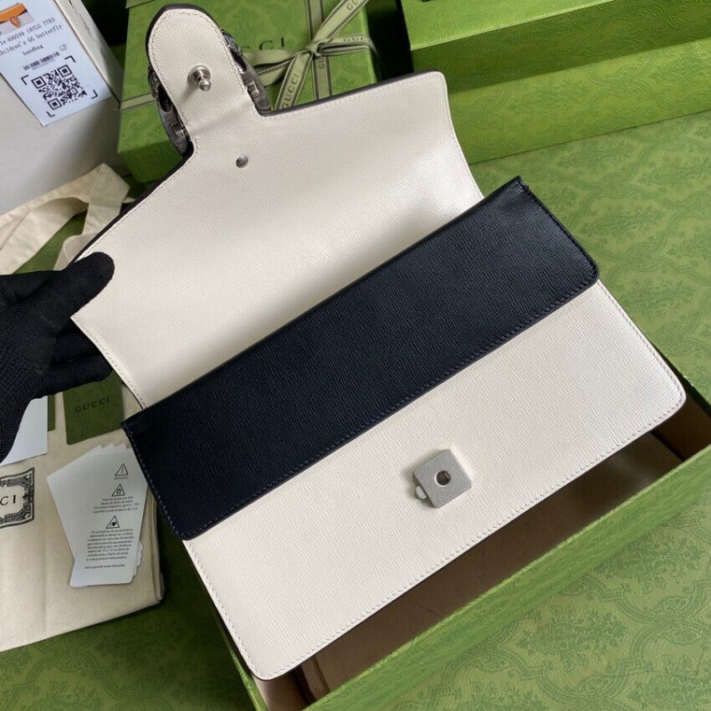 Replica Gucci Dionysus Small Shoulder Bag 400249 Orange White Leather1:1High-quality replica