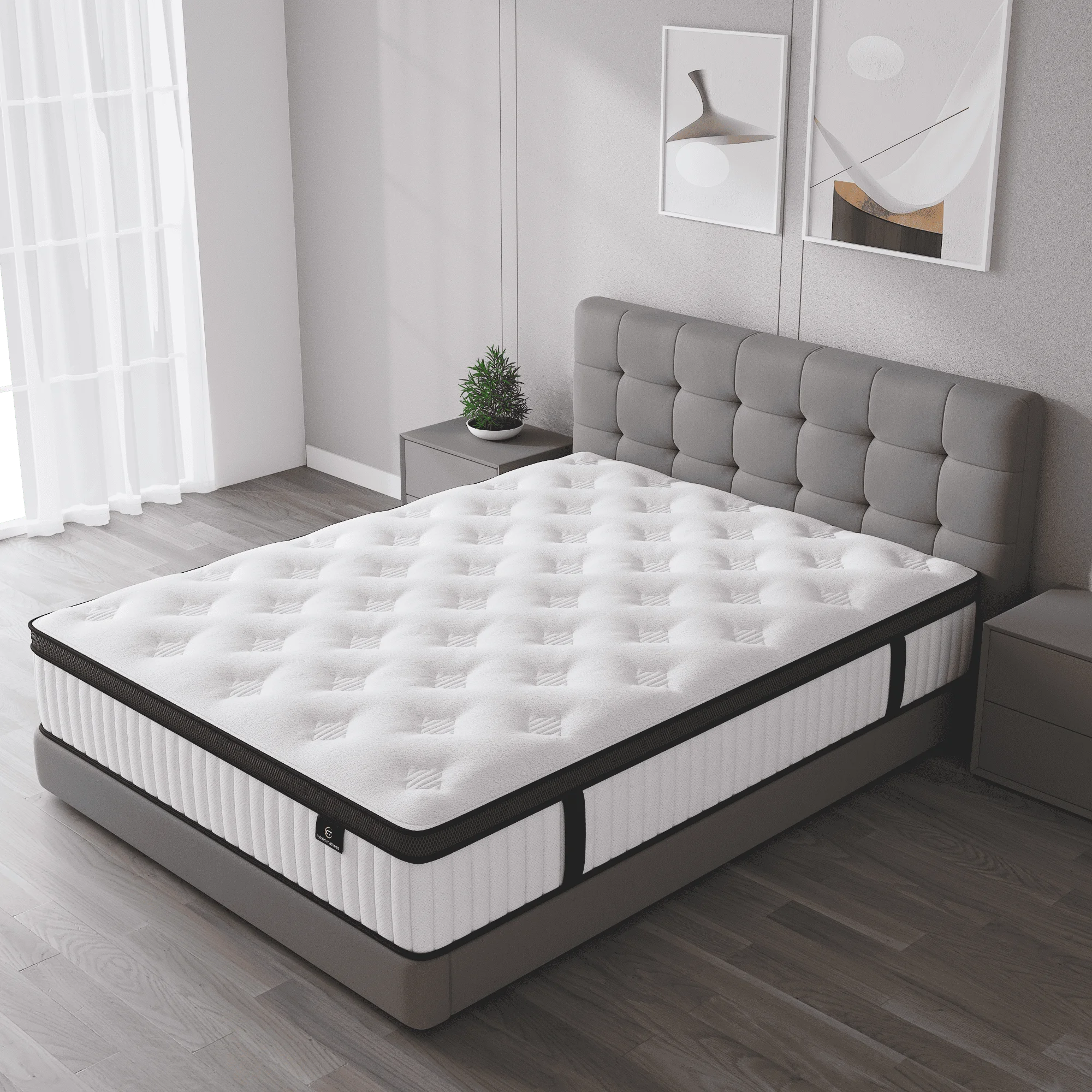 Madevos Full Mattress in a Box, 12 inch Memory Foam individual Pocket Spring Hybrid Mattress - Medium Firm Support with Soft & Breathable - Image 4