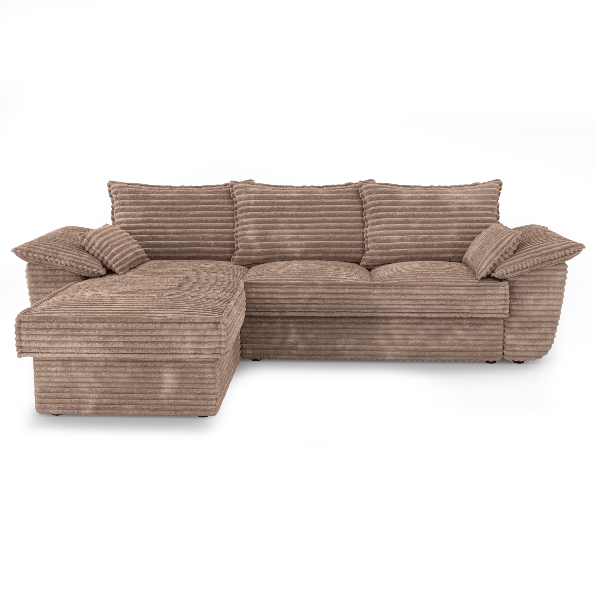 Hoekbanken links SASHA 4 personen XXL ribfluweel Mol