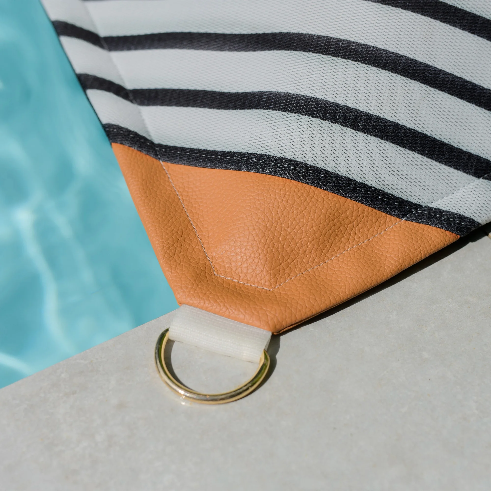 Big Joe Lagoon Lounger No Inflation Needed Pool Float, Americana Nautical Stripe Double Sided Mesh, Quick Draining Fabric, 5 feet Giant - Image 76
