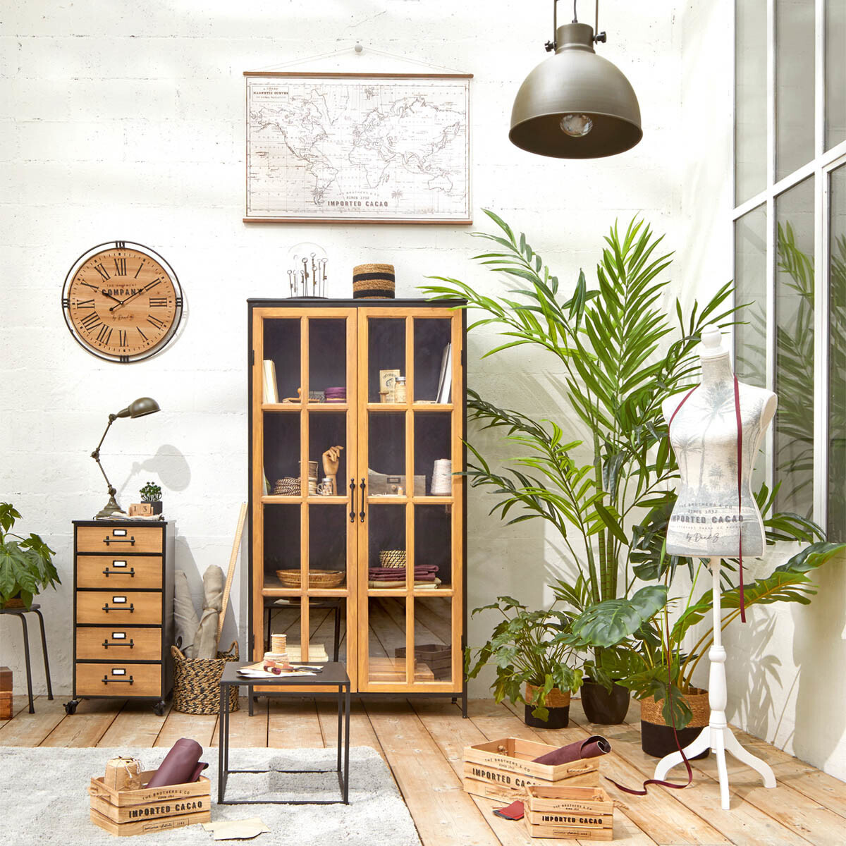 Chest of drawers "Baris" Black, 5 drawers