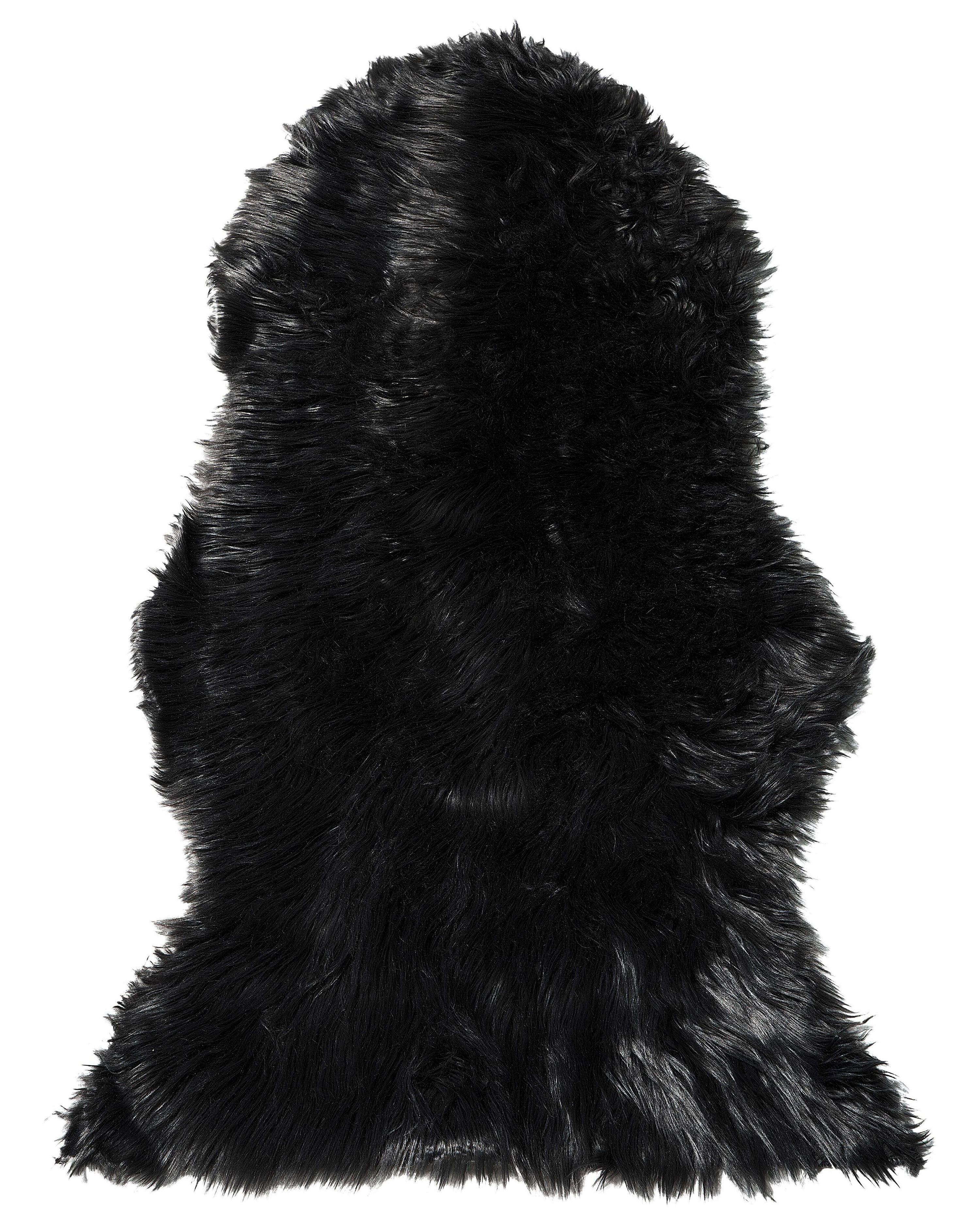 Faux Fur Rug MUNGO Black 63 x 95 cm