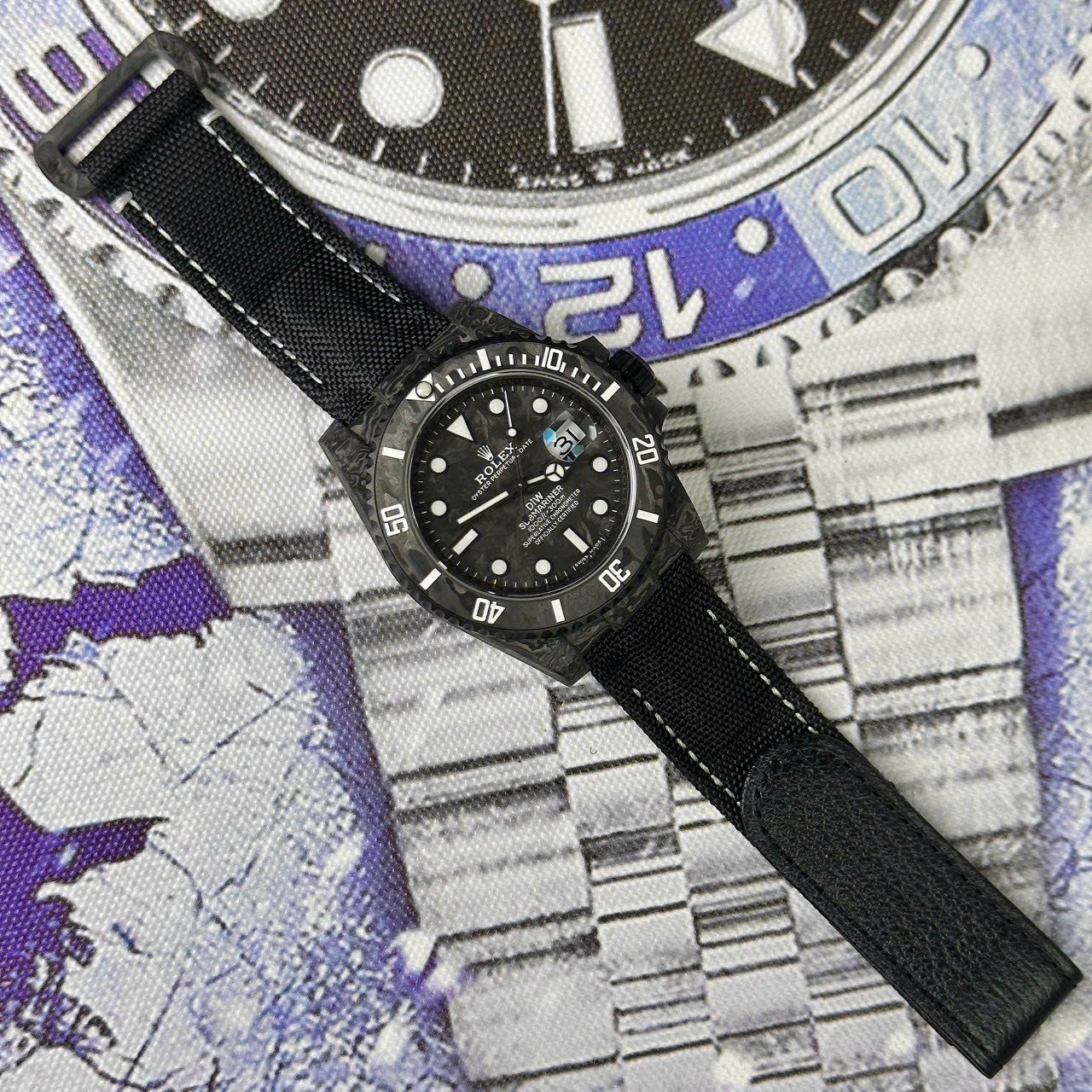 Rolex Submariner Diw Replica 1:1 Watch Carbon Ultra Light 40mm - Top club