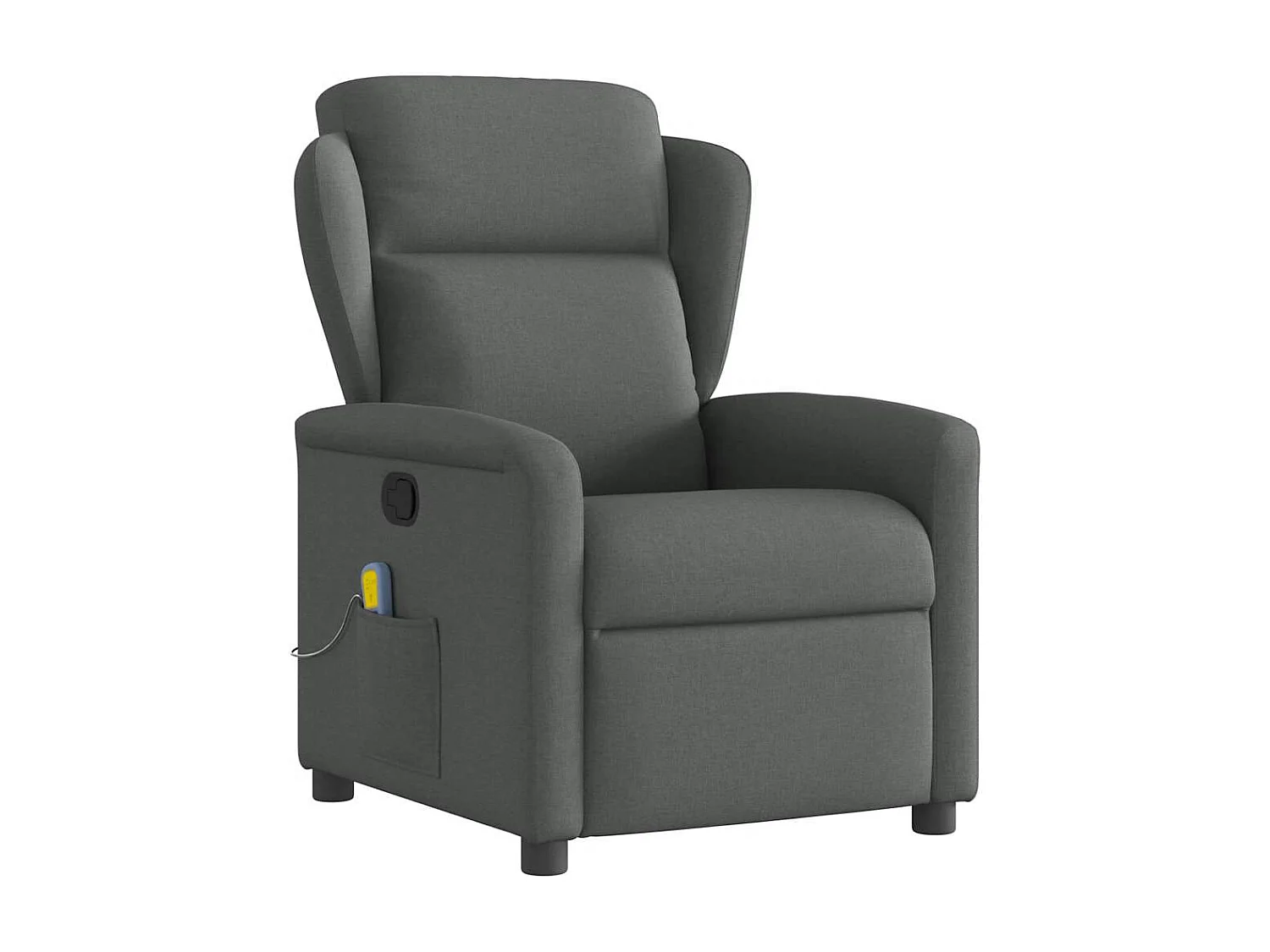 Fauteuil inclinable-Chaise de relax-Fauteuil de Massage Gris foncé Tissu SHL2246