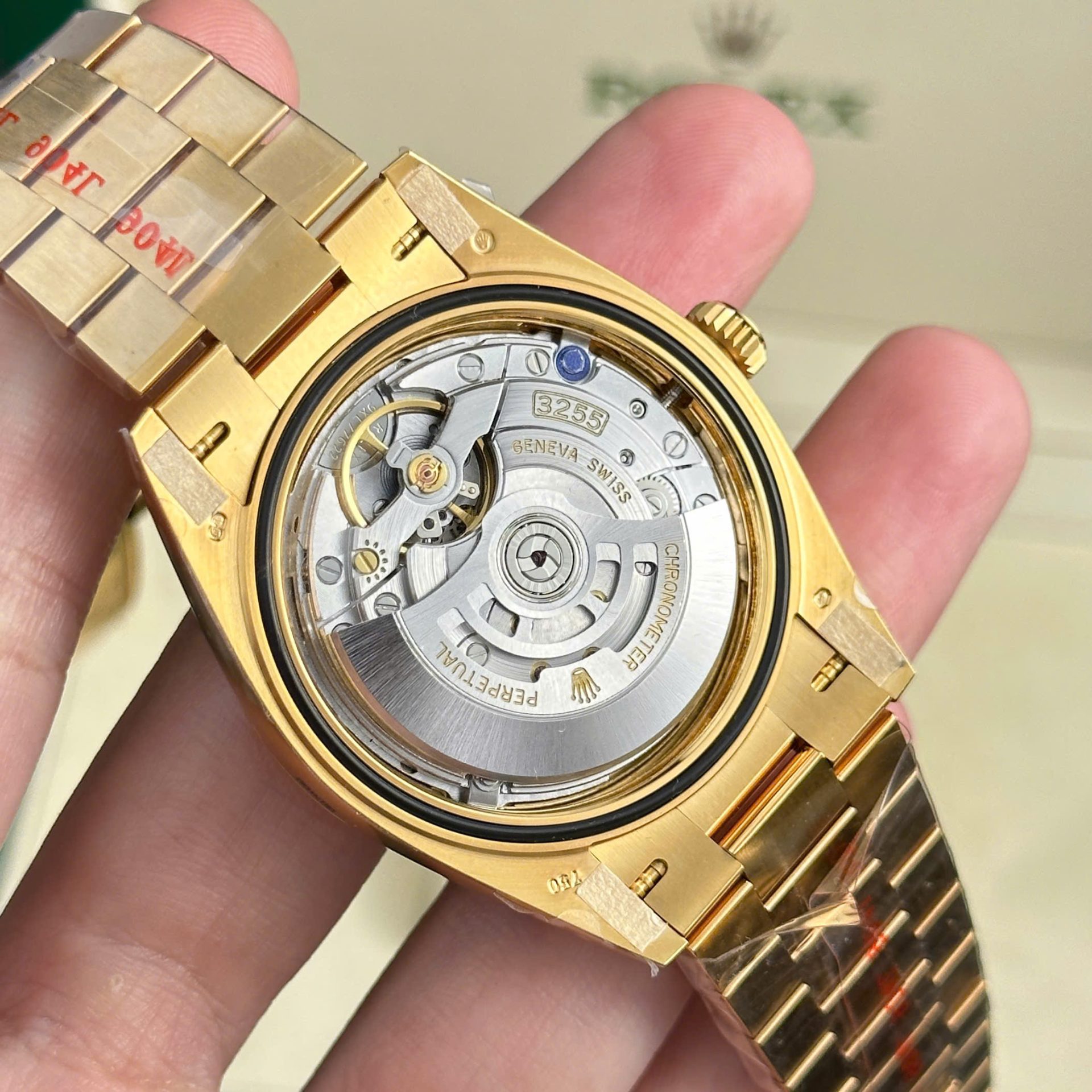 Rolex Day-Date 228238 Replica Watch Yellow Dial President Strap AR Factory 40mm - Top club