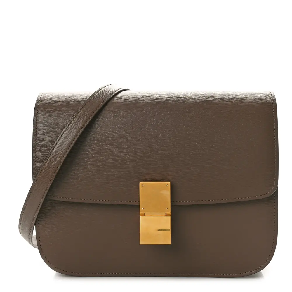 Replica Celine Glazed Nut Medium Classic Box Bag, Gold Hardware1:1High-quality replica