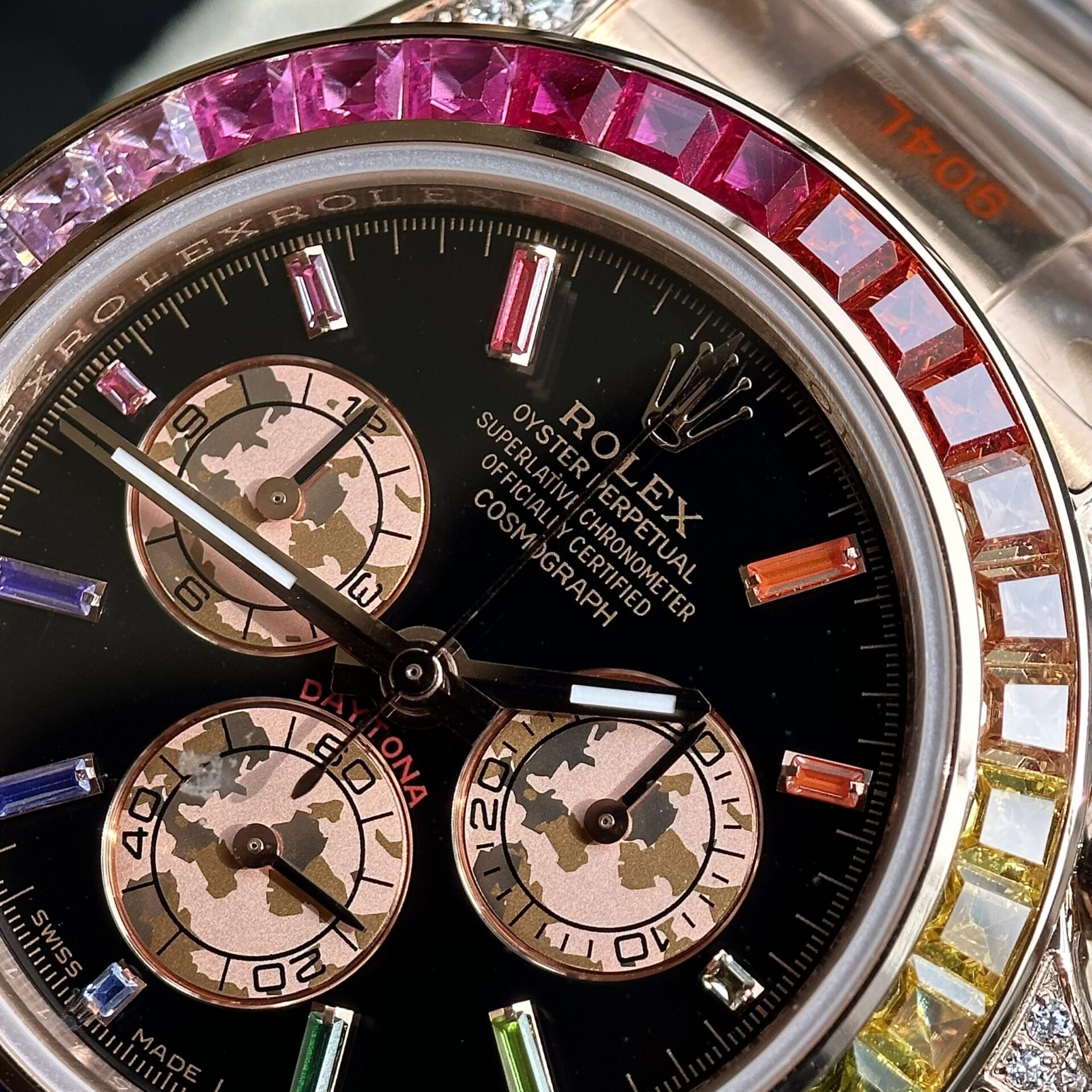 Rolex Fake Watch Daytona Rainbow Black Dial TW Factory 40mm - Elite Watch Atelier
