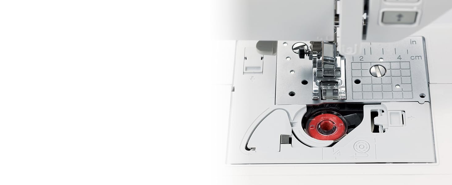 Image de la machine présentant le système de canette à chargement par le haut avec la canette en place