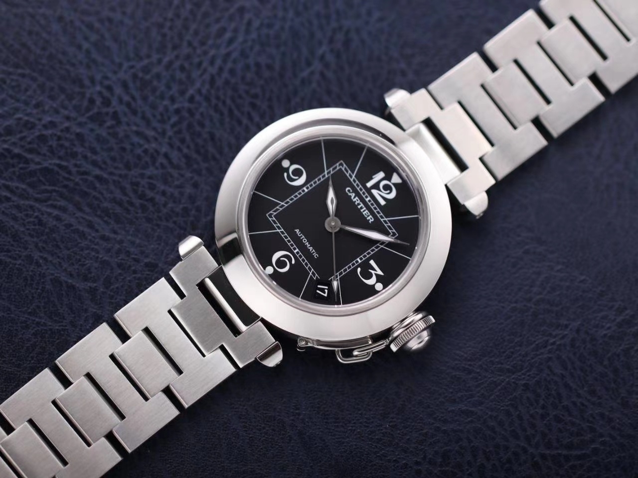 Cartier Pasha W31074M7 Ladies Automatic - Black(1:1 replica) - Top club