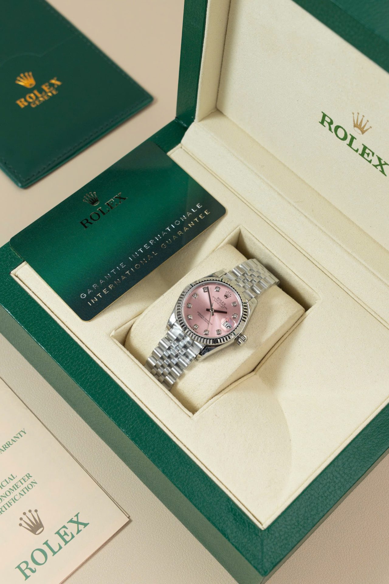 Rolex DateJust Lady Replica Watch Pink Dial Jubilee Strap 31mm - Top club