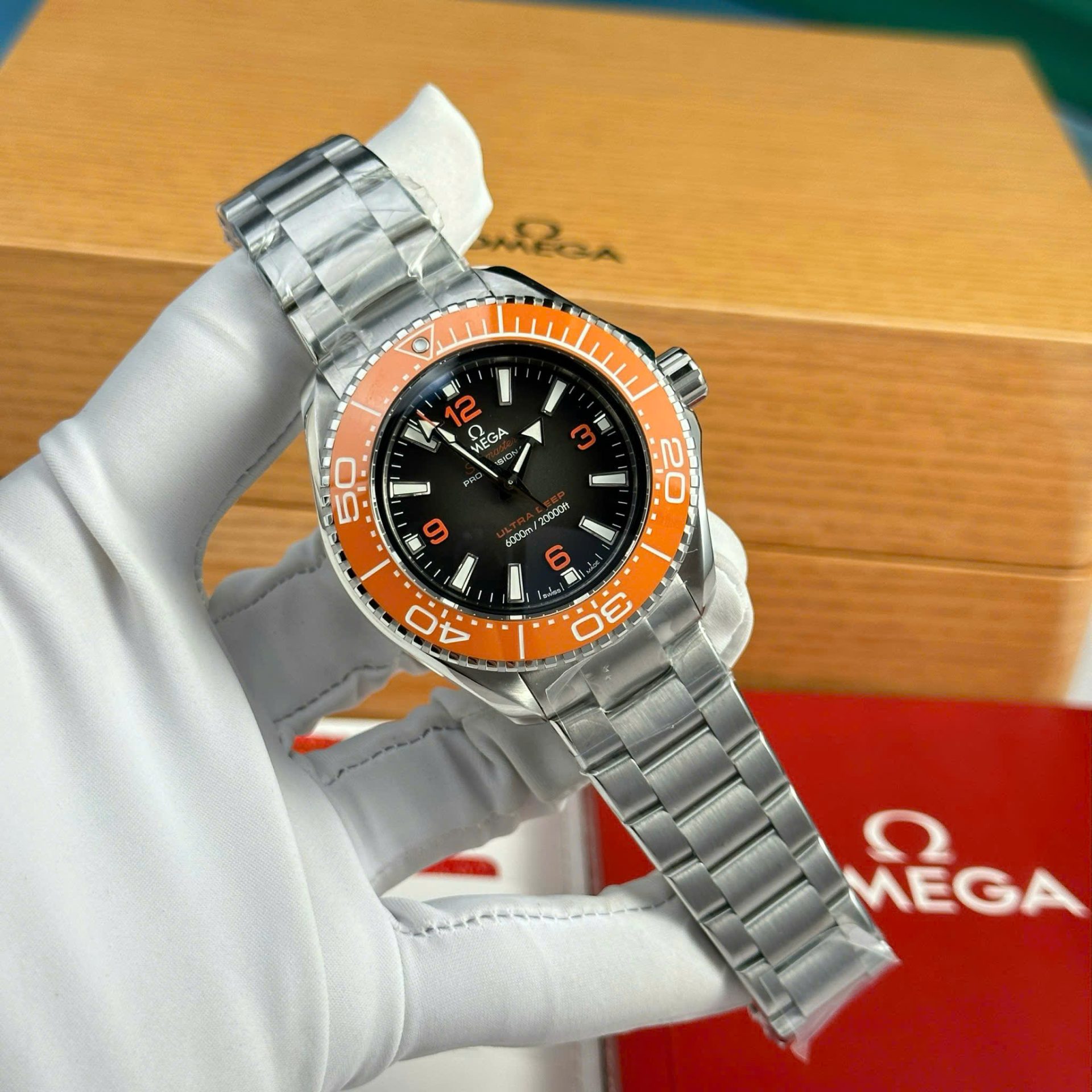 Omega Seamaster Planet Ocean 6000M Ultra Deep Replica Watch Black Dial VS Factory 45.5mm - Elite Watch Atelier