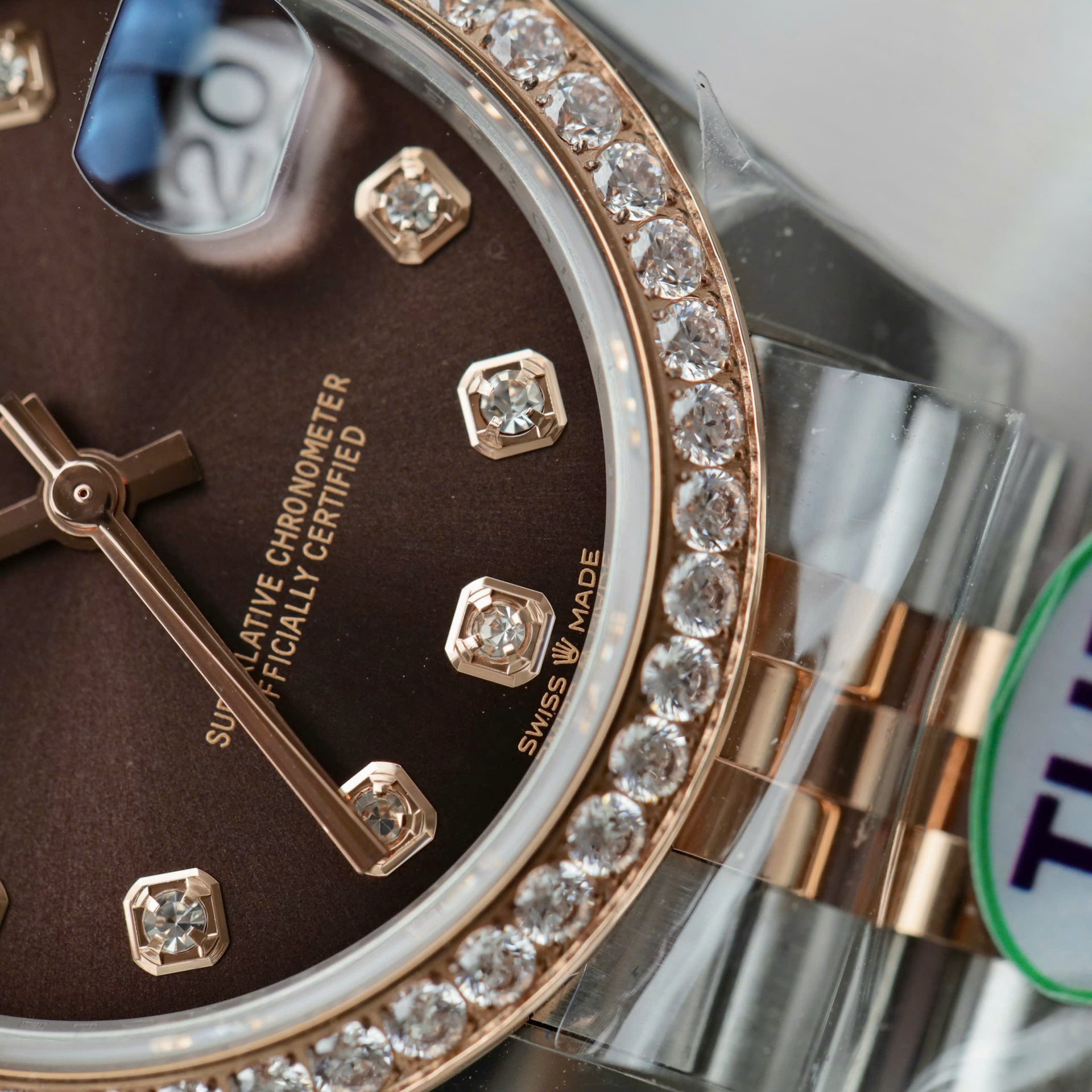 Rolex DateJust High End Watch Replicas Chocolate Dial Bezel Diamonds CZ THB Factory 31mm - Top club