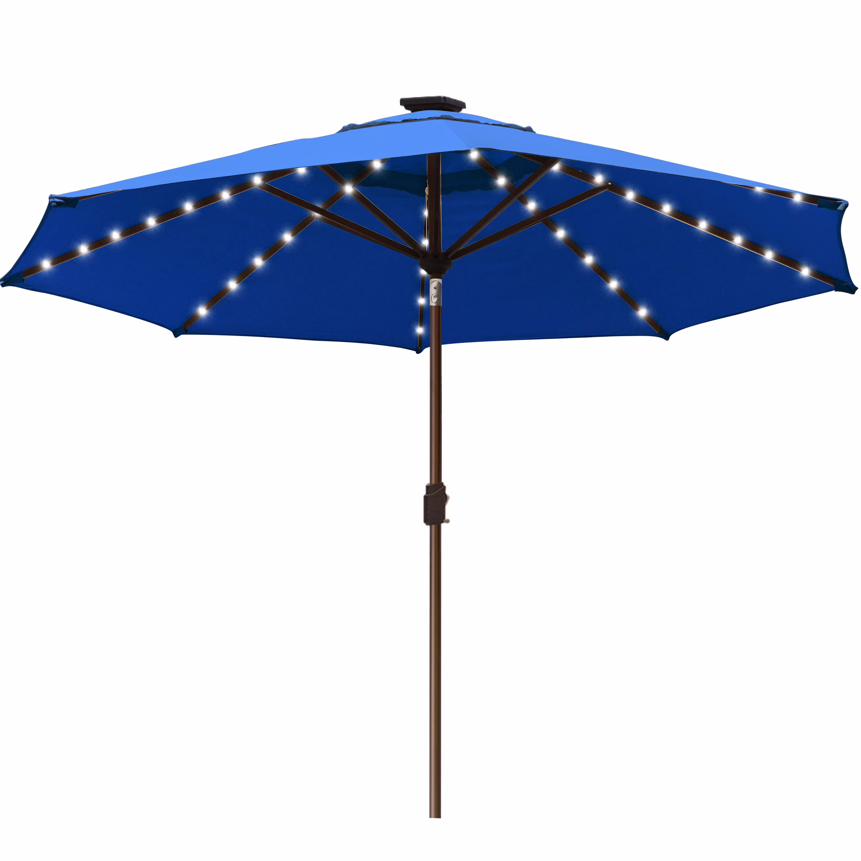 EliteShade Sunbrella Solar Umbrellas 9ft Market Umbrella with 80 LED Lights Patio Umbrellas Outdoor Table Umbrella with Ventilation and 5 Years Non-Fading Top,Ruby - Image 7