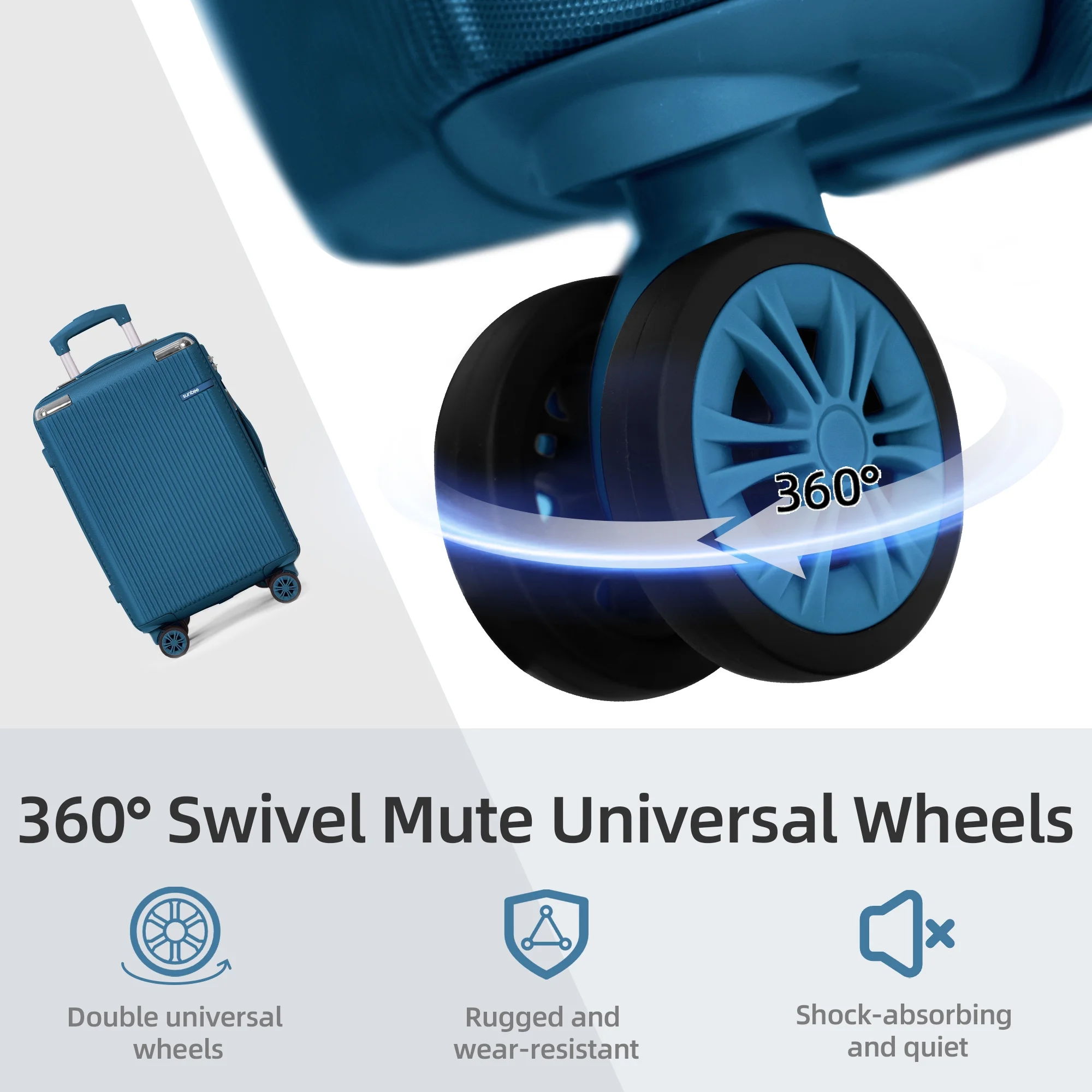 Sunbee Hardside Luggage Set 3 Piece Set Lightweight Suitcase with TSA Lock Spinner Wheels - Image 11