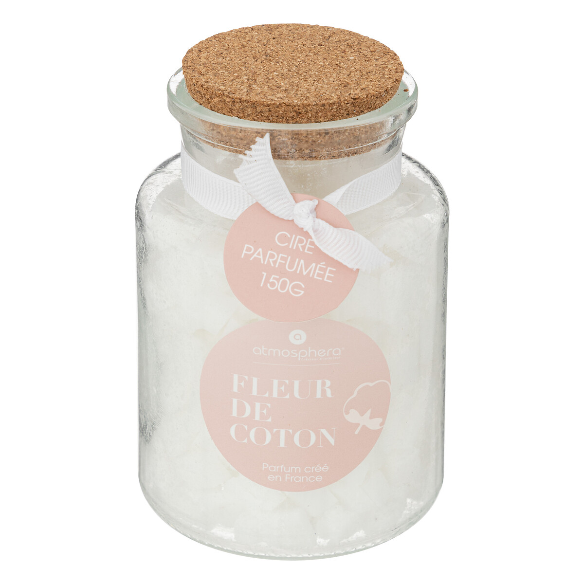 Scented wax "Izor" Glass, flor de algod&oacute;n, 150g