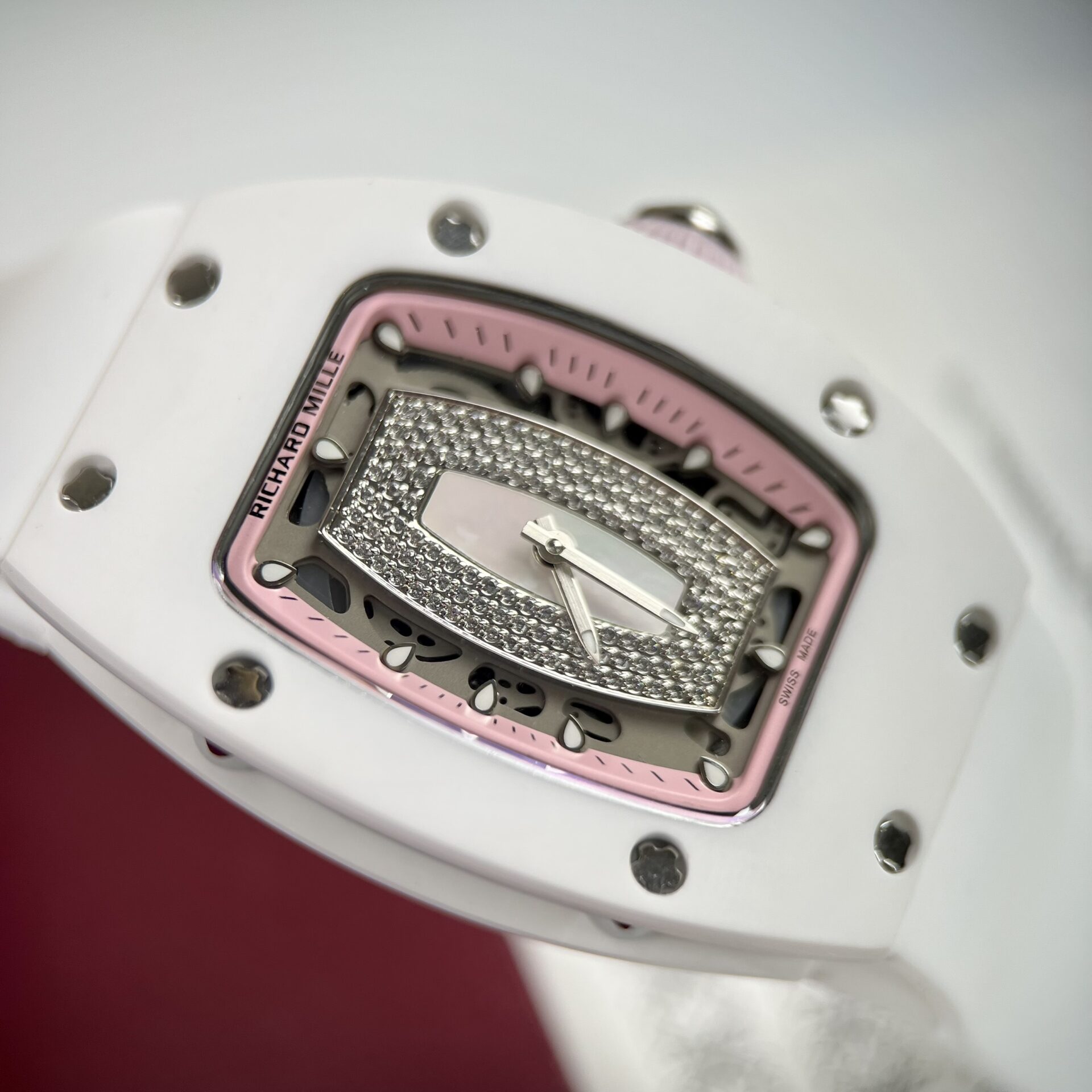 Richard Mille RM07-01 Ceramic Replica 1:1 Watch Rubber Strap 36mm - Elite Watch Atelier