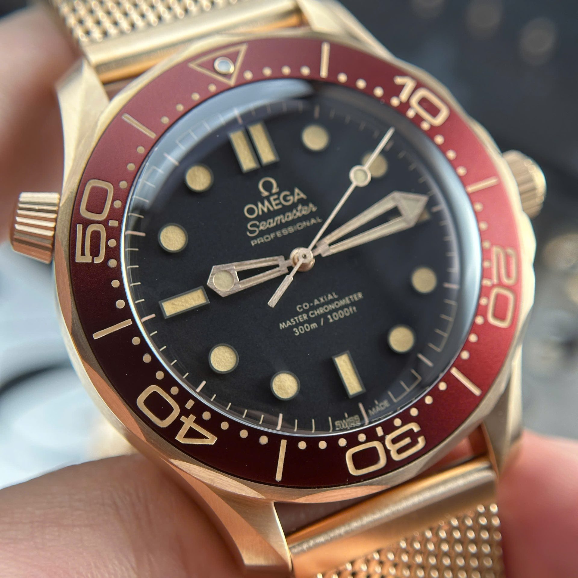 Omega Best Replica Watch Seamaster Diver 300M Bronze Gold VS Factory 42mm - Top club