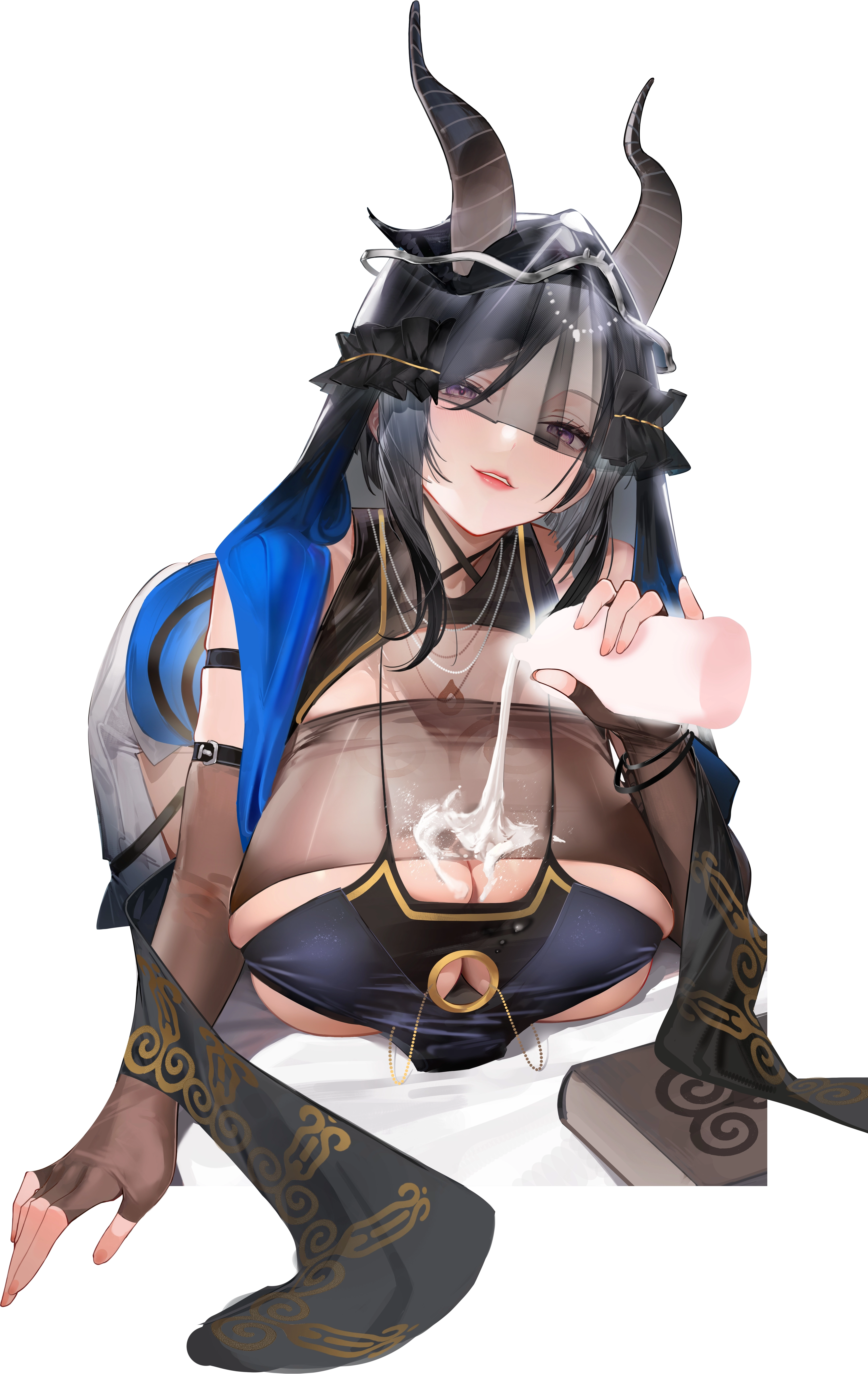 Dr.YUU Breast-Shaped Male Masturbator Soft TPE Feel packaging with dark blue anime goddess design