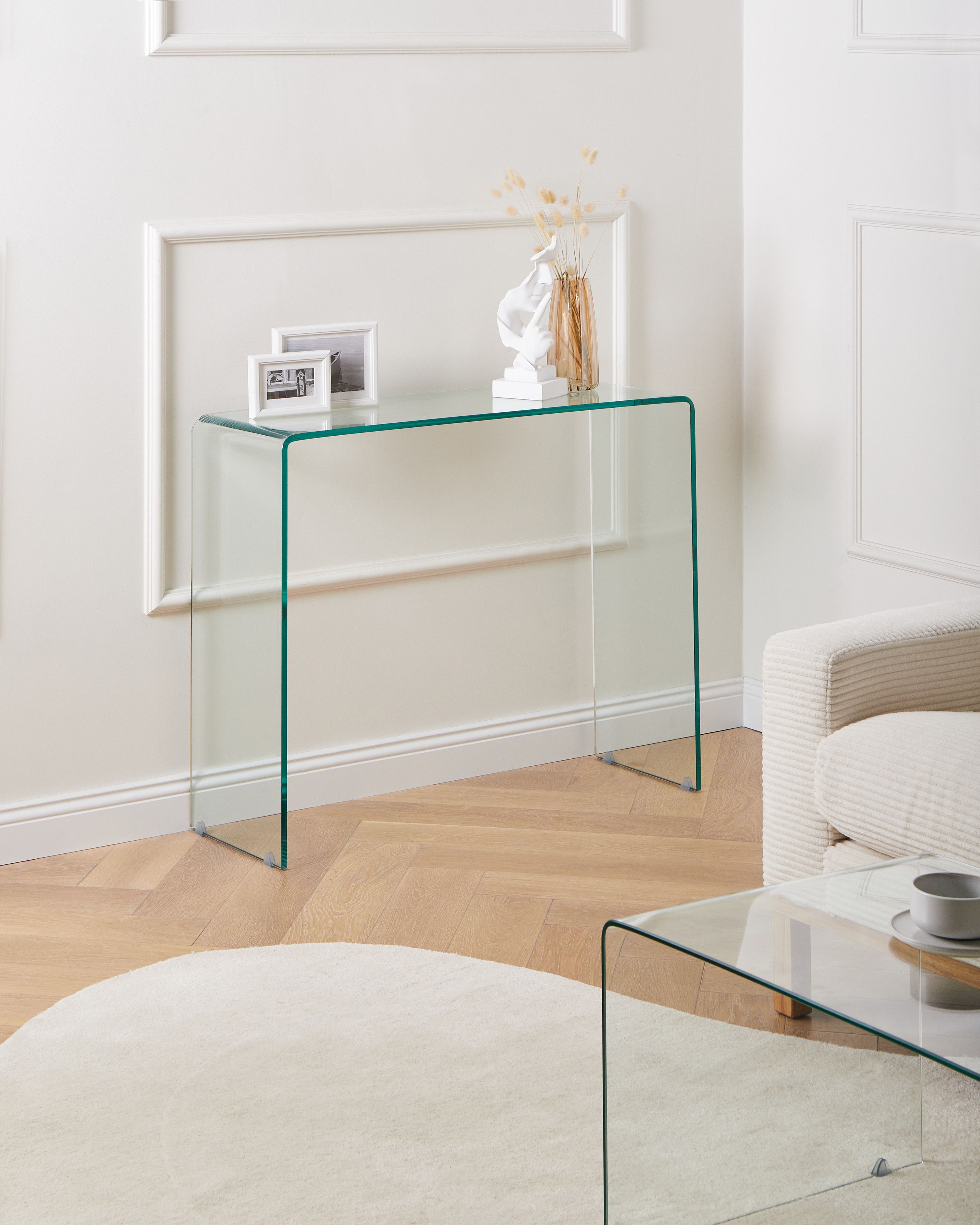 Console Table KENDALL Tempered Glass Transparent