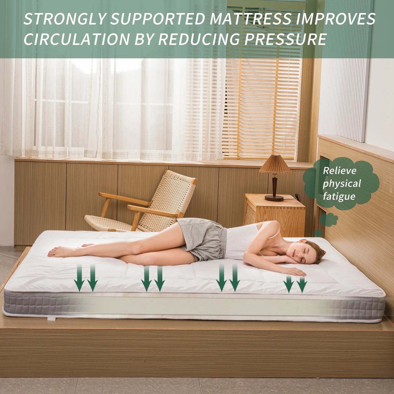 Futon Mattress, Padded Japanese Floor Mattress Quilted Bed Mattress Topper, Extra Thick Folding Sleeping Pad, Dark Grey, Twin - Image 29