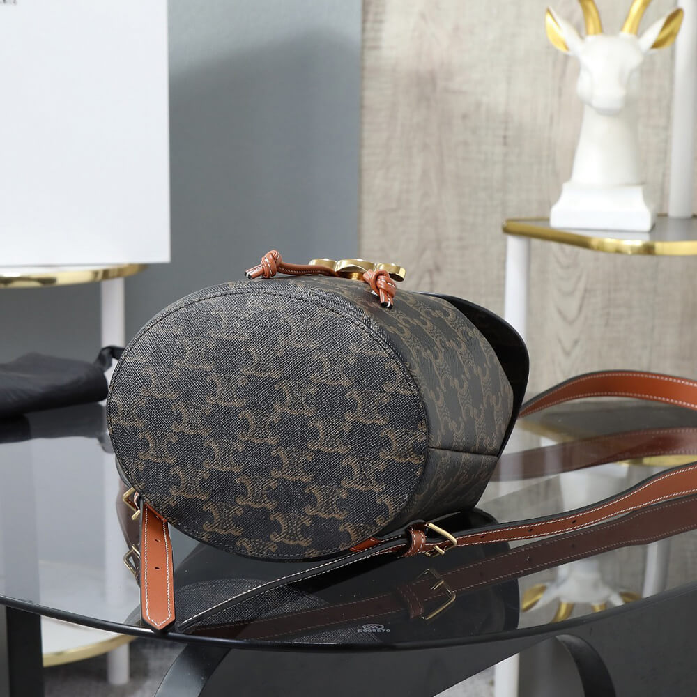 BACKPACK CELINE BONNIE IN Triomphe Canvas and calfskin(HIGH-END GRADE)1:1High-quality replica