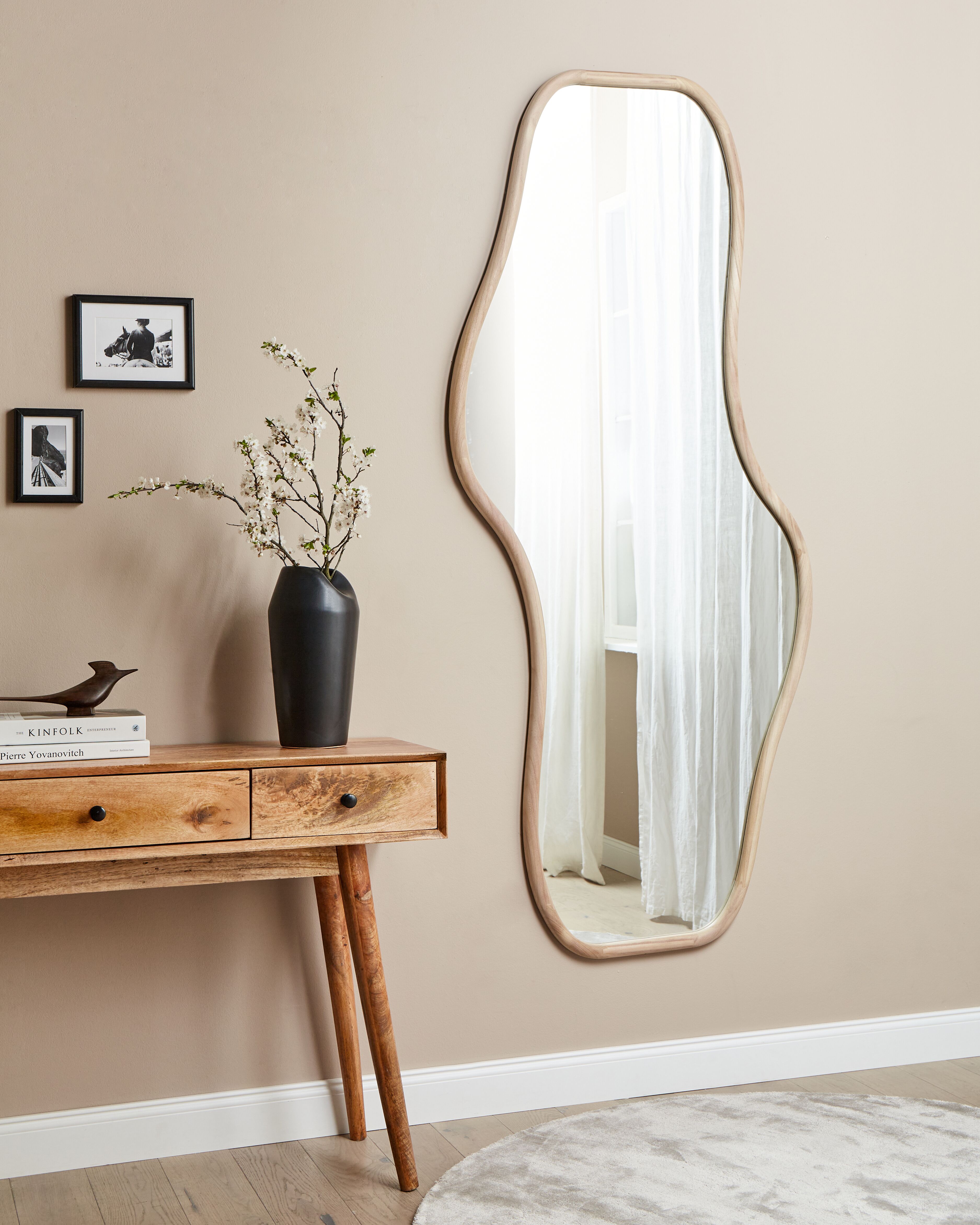 Wall Mirror BIOLLET 80 cm 180 cm Paulownia Wood Natural