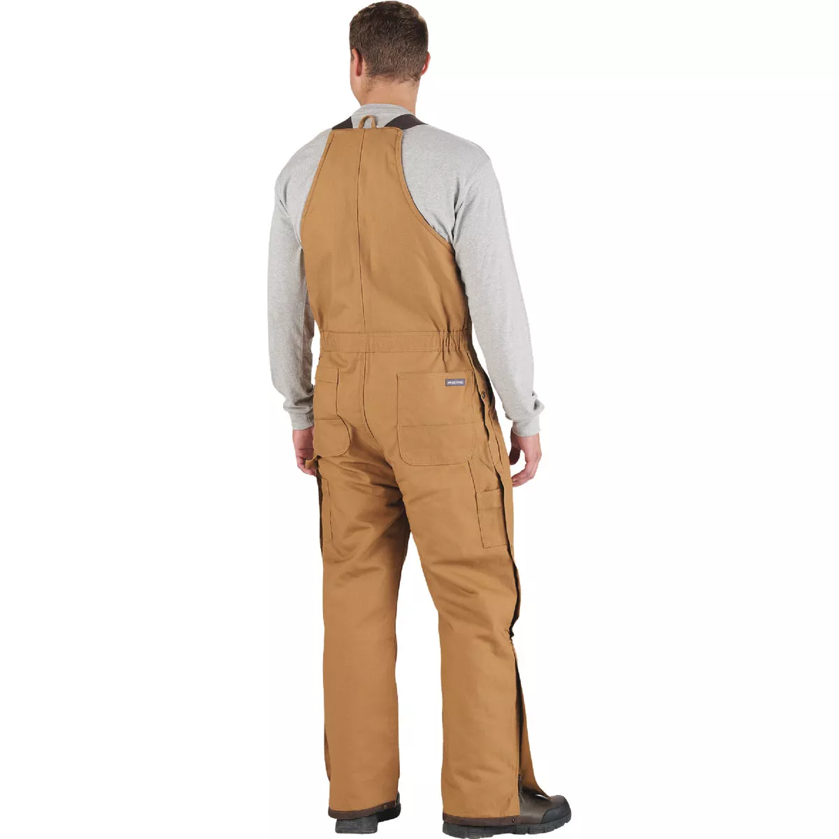 Berne Men's Large Brown Duck Heritage Insulated Bib Overalls