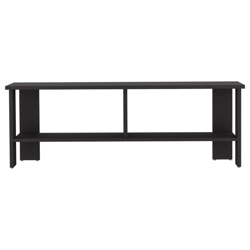 Kingsland Black Engineered Wood TV Stand for Living Room & Entertainment Area | 47.3