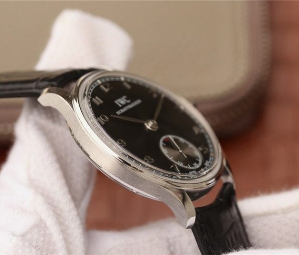 Replica IWC ZF Portuguese IW545407 Black Dial Leather Strap A6498 - Top club