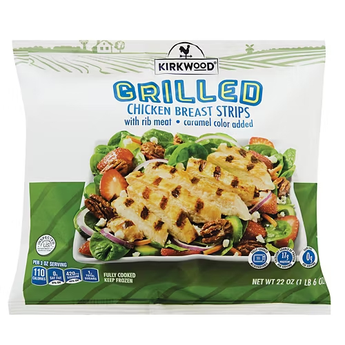 Grilled Chicken Breast Strips, 22 oz